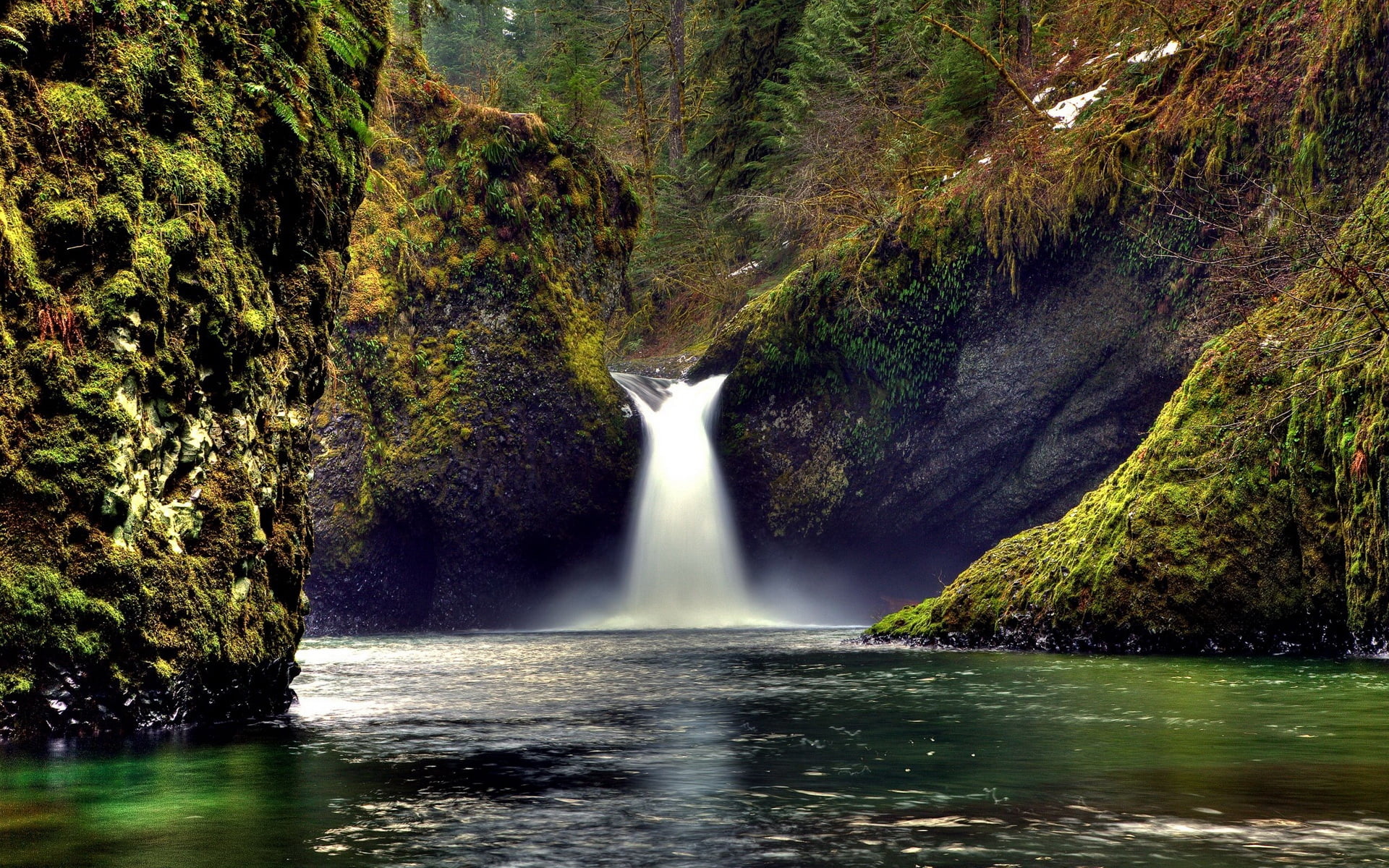 long Exposure, water, non-urban scene, motion, waterfalls, river, rocks, power in nature, tree, stone - Object, waterfront, falls, falling, environment, HD Wallpaper