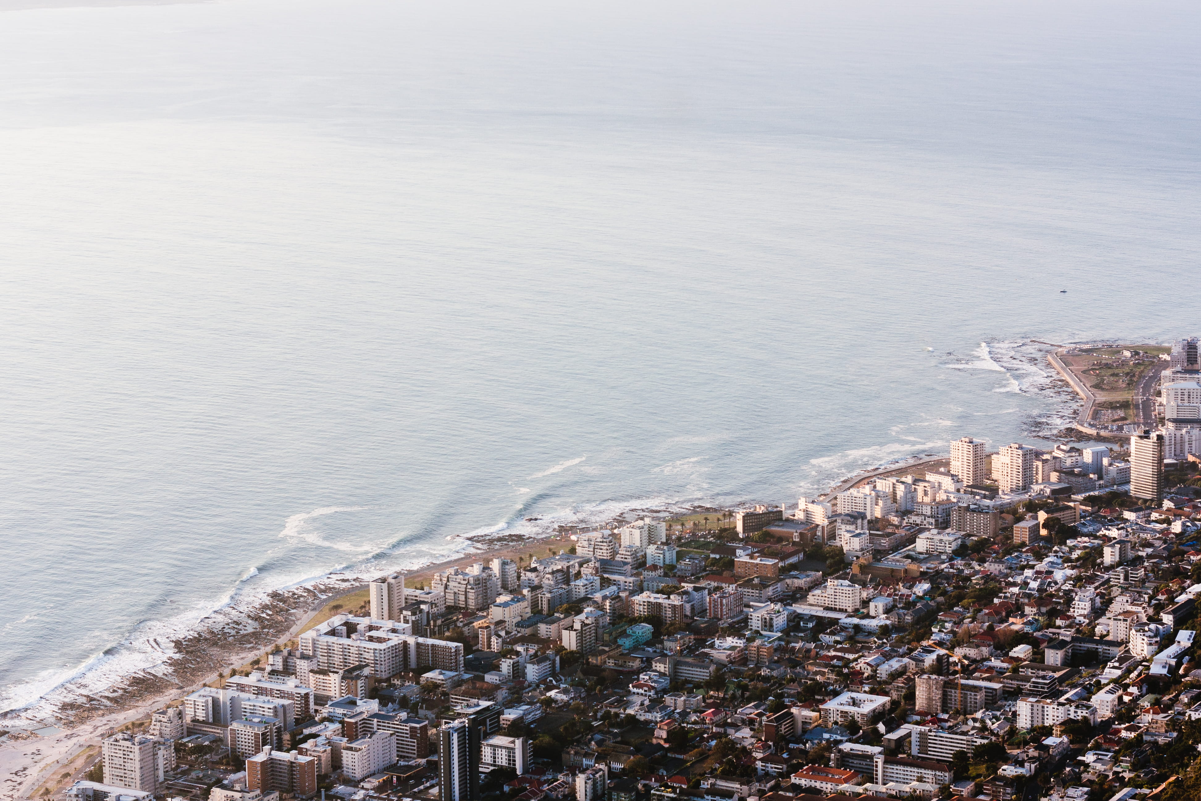 blue, white, high Angle View, building, vacations, sea point, nature, atlantic, business, outdoors, view, south africa, travel Destinations, atlantic ocean, HD Wallpaper
