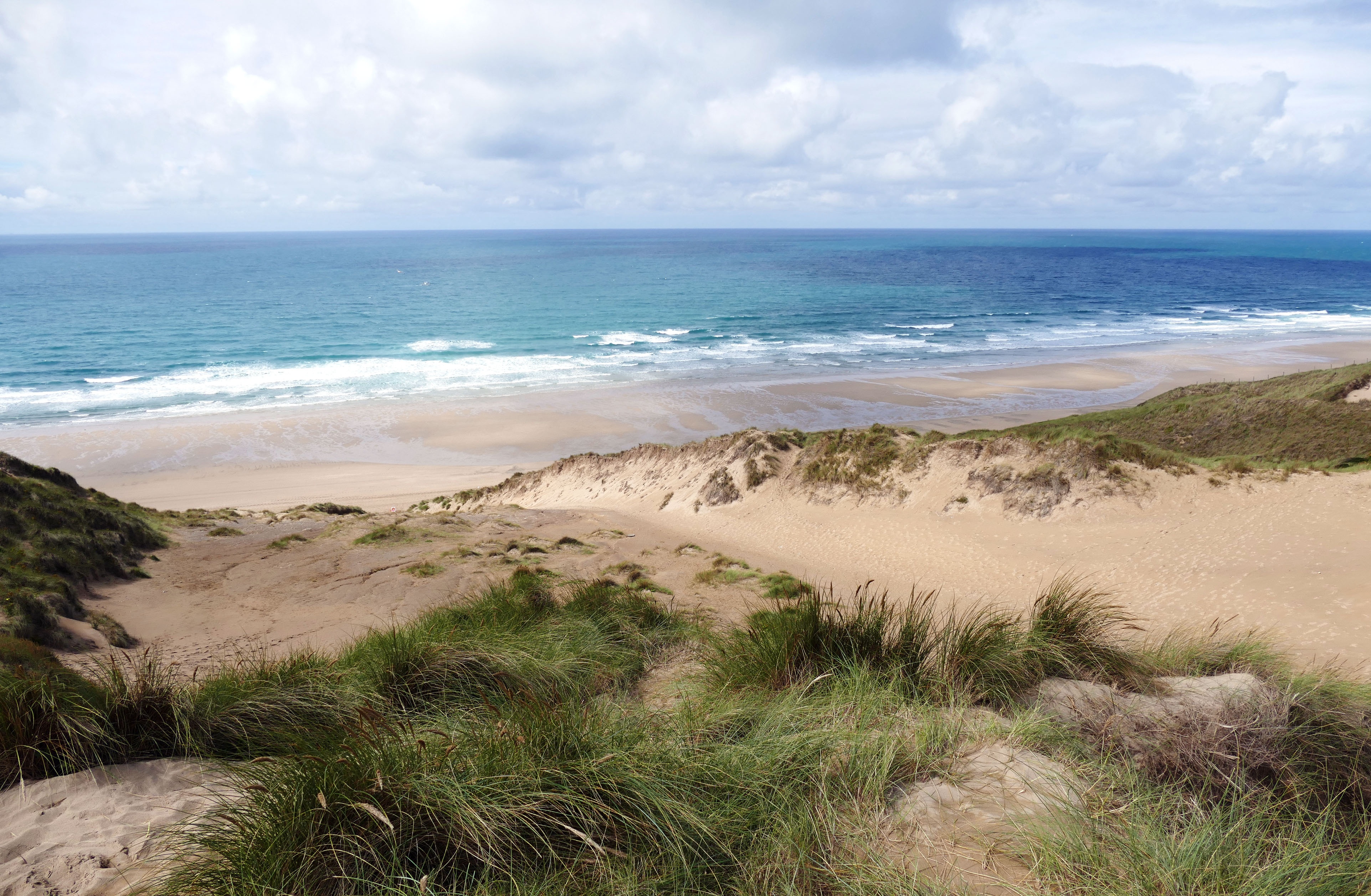 bay, reen, horizon over water, beach, path, vacation, england, scenics - nature, north, dunes, non-urban scene, cliff, west, outdoors, rocky, english, landscape, HD Wallpaper
