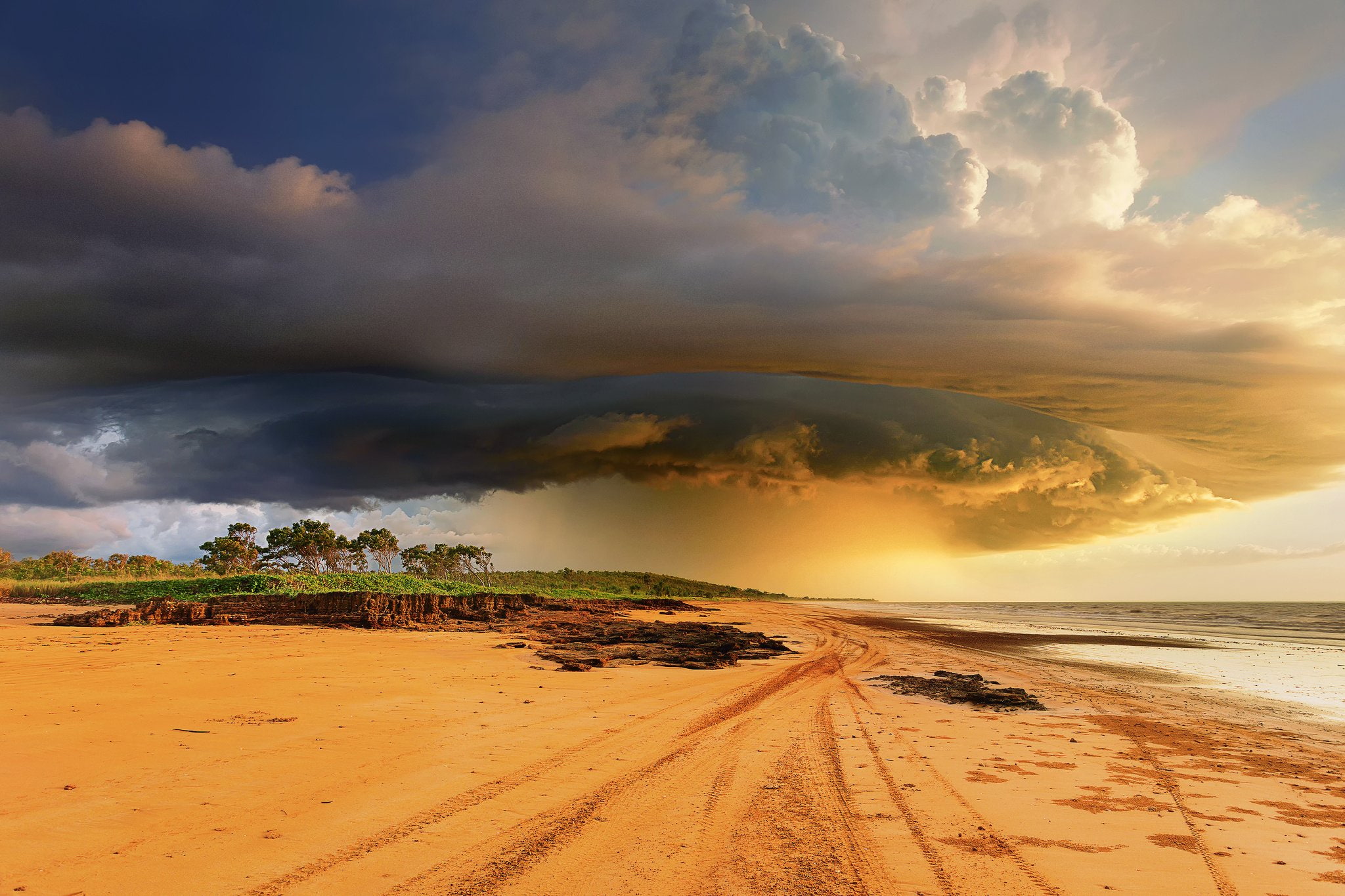 australia, 1080P, clouds, tropical, storm, HD Wallpaper