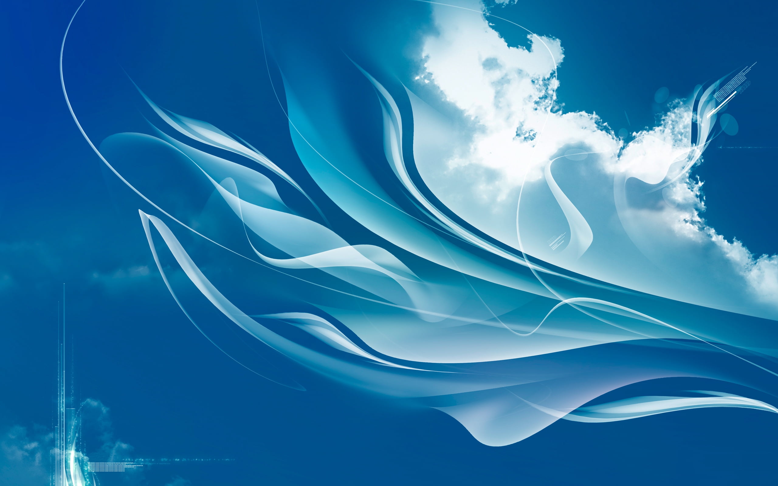 fractal, abstract, light, space, transparent, colors, backgrounds, swirl, vibrant Color, flowing, blue, clouds, long exposure, digital composite, energy, HD Wallpaper