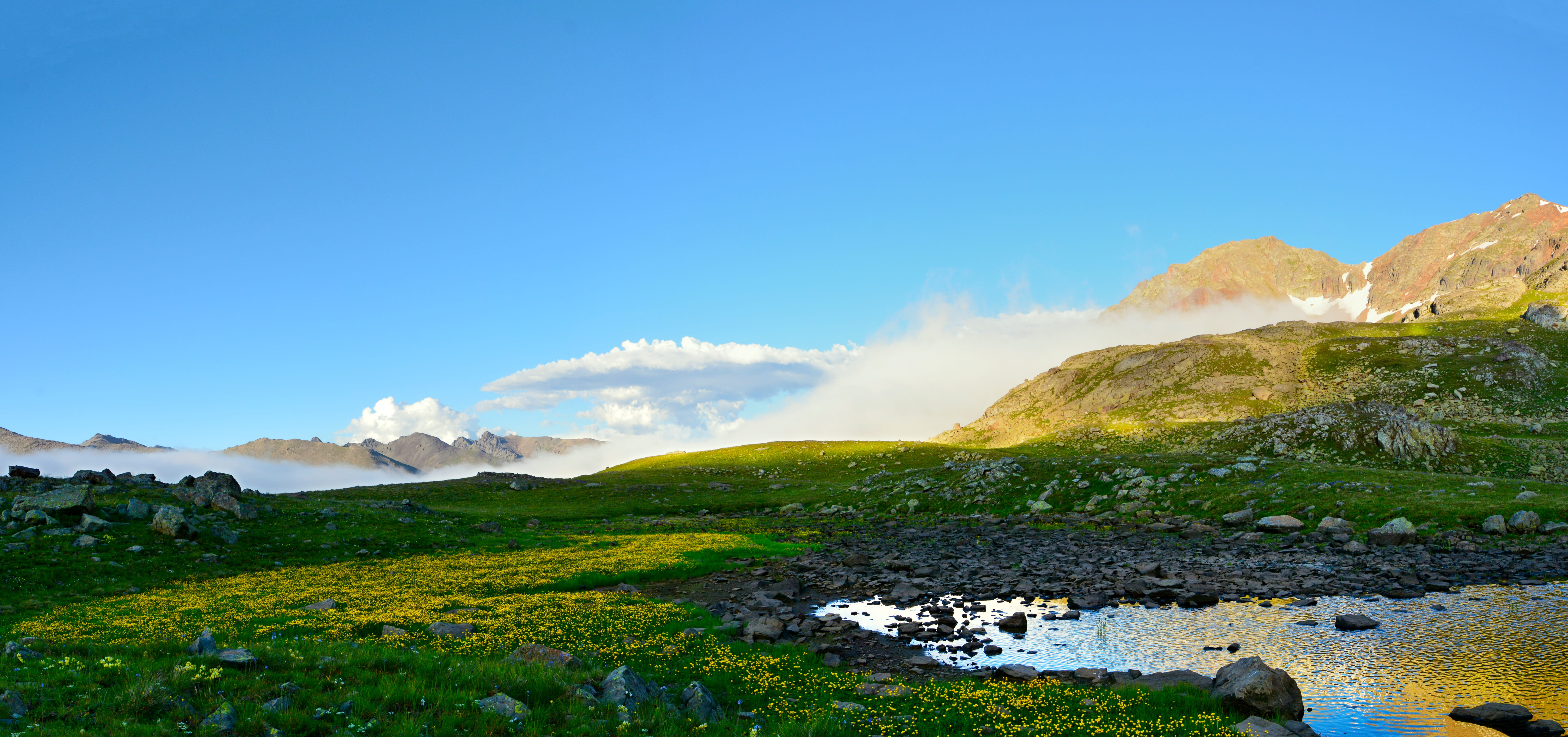 kaçkars, travel, solid, rock - object, beauty in nature, lake, scenics - nature, sky, natural life, natur, season, environment, summer, taylor, highland, HD Wallpaper