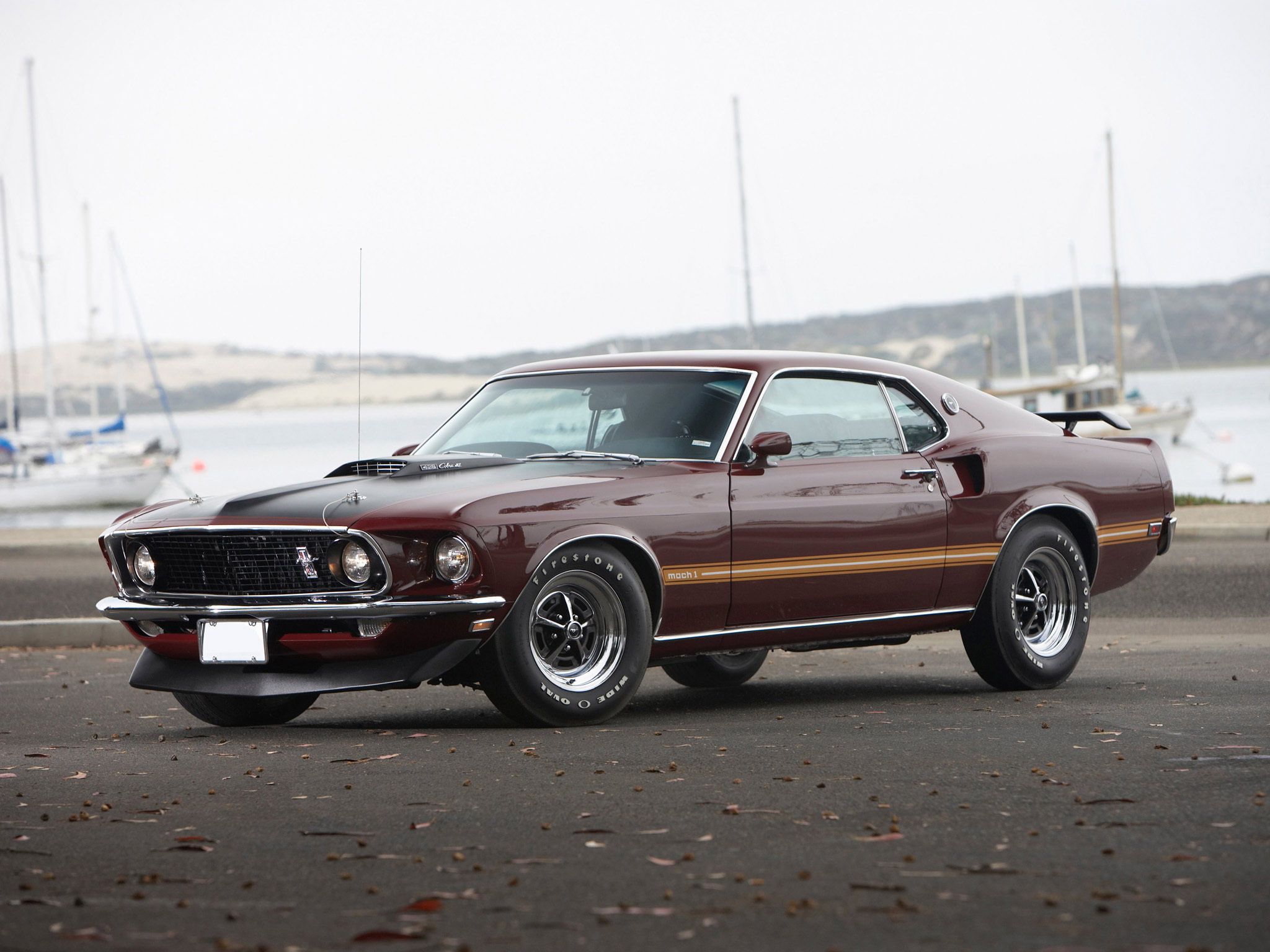 mach 1, muscle, 1080P, classic, ford, 1969, mustang, HD Wallpaper