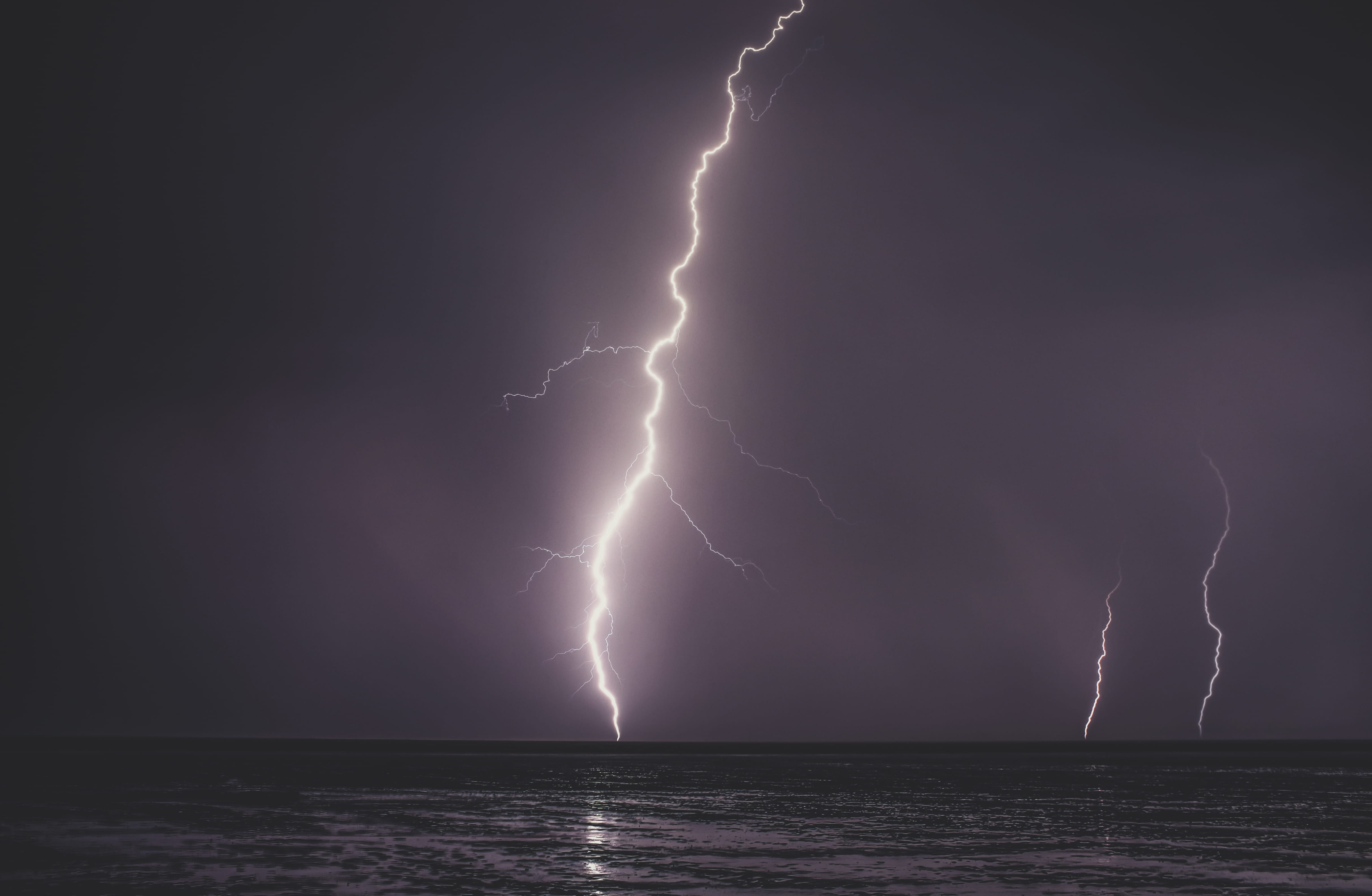fujifilm, fork, cloudscape, bolt, dramatic Sky, sky, striked, dark, rain, electricity, black Color, energy, night, meteorology, sea, night sky, storm, power voltage, HD Wallpaper