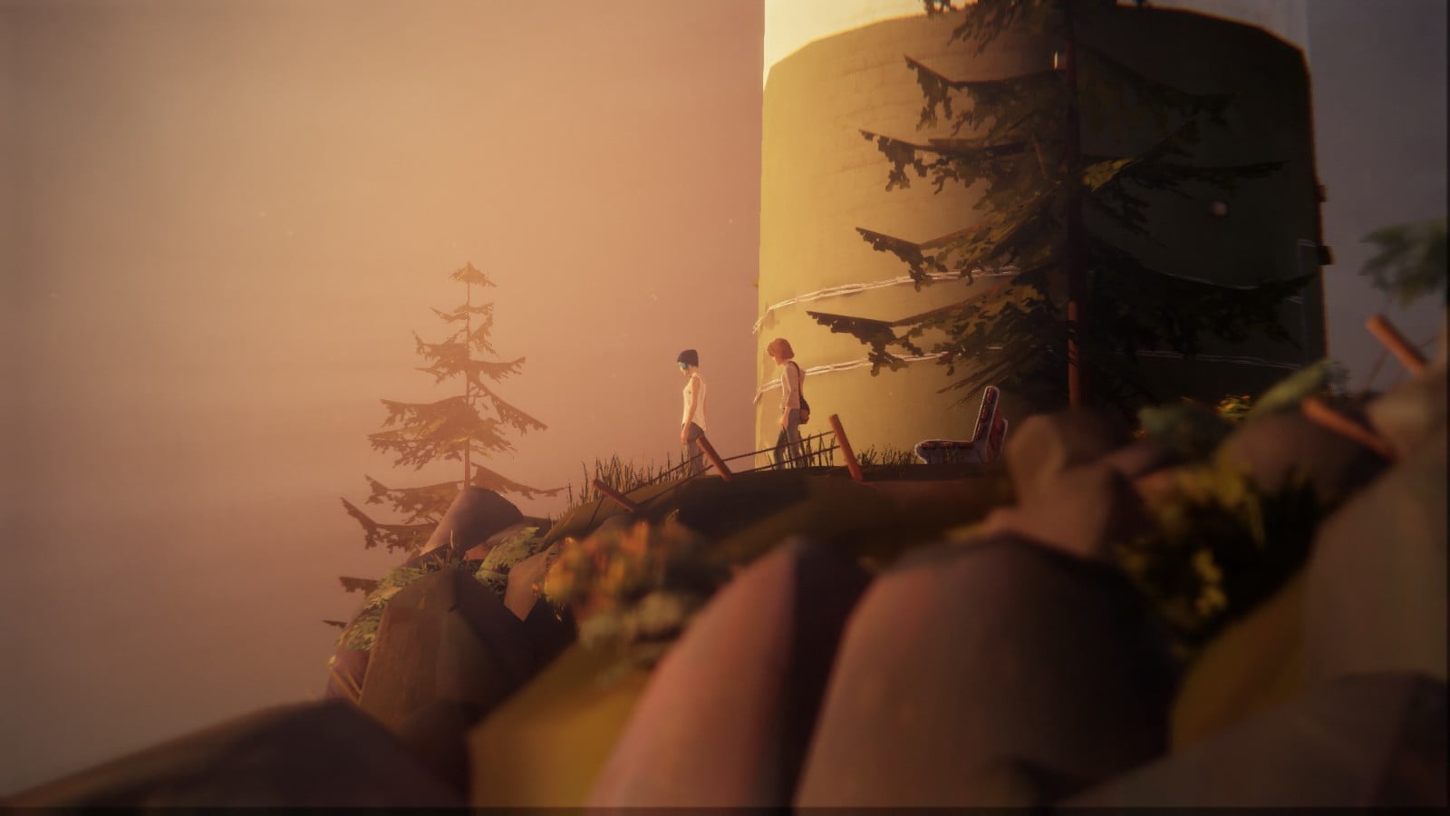 outdoors, lighthouse, Max Caulfield, lifestyles, sunset, plant, people, transportation, mode of transportation, 720P, sky, belief, Life Is Strange, tree, HD Wallpaper