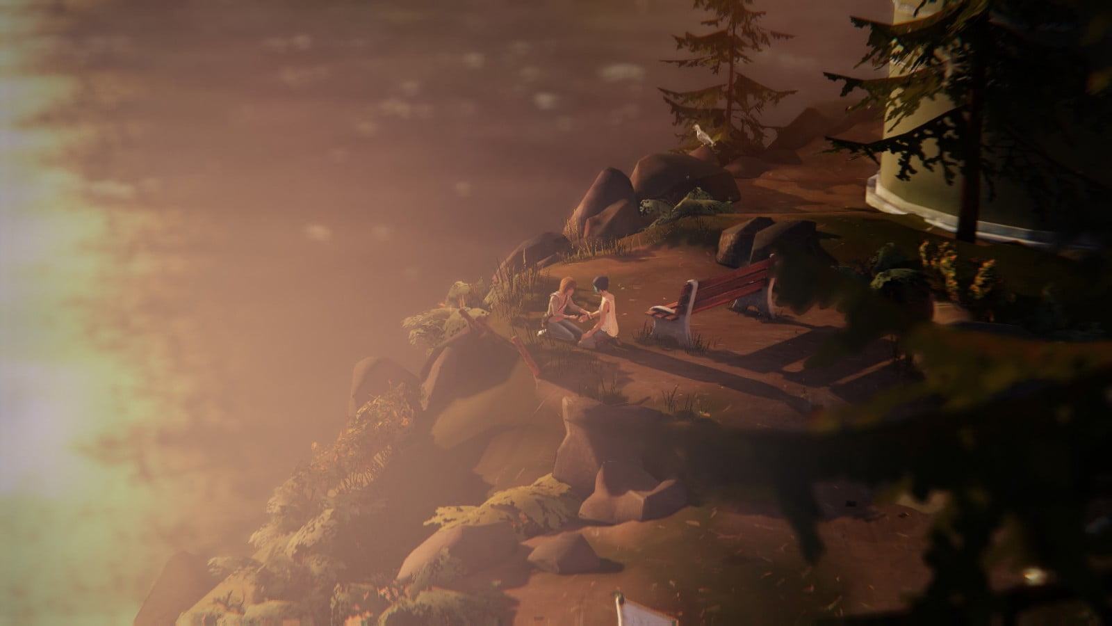 building exterior, branch, 720P, growth, Arcadia Bay, lighthouse, leaves, day, sunlight, building, sky, plant, tree, tranquility, Chloe Price, built structure, HD Wallpaper