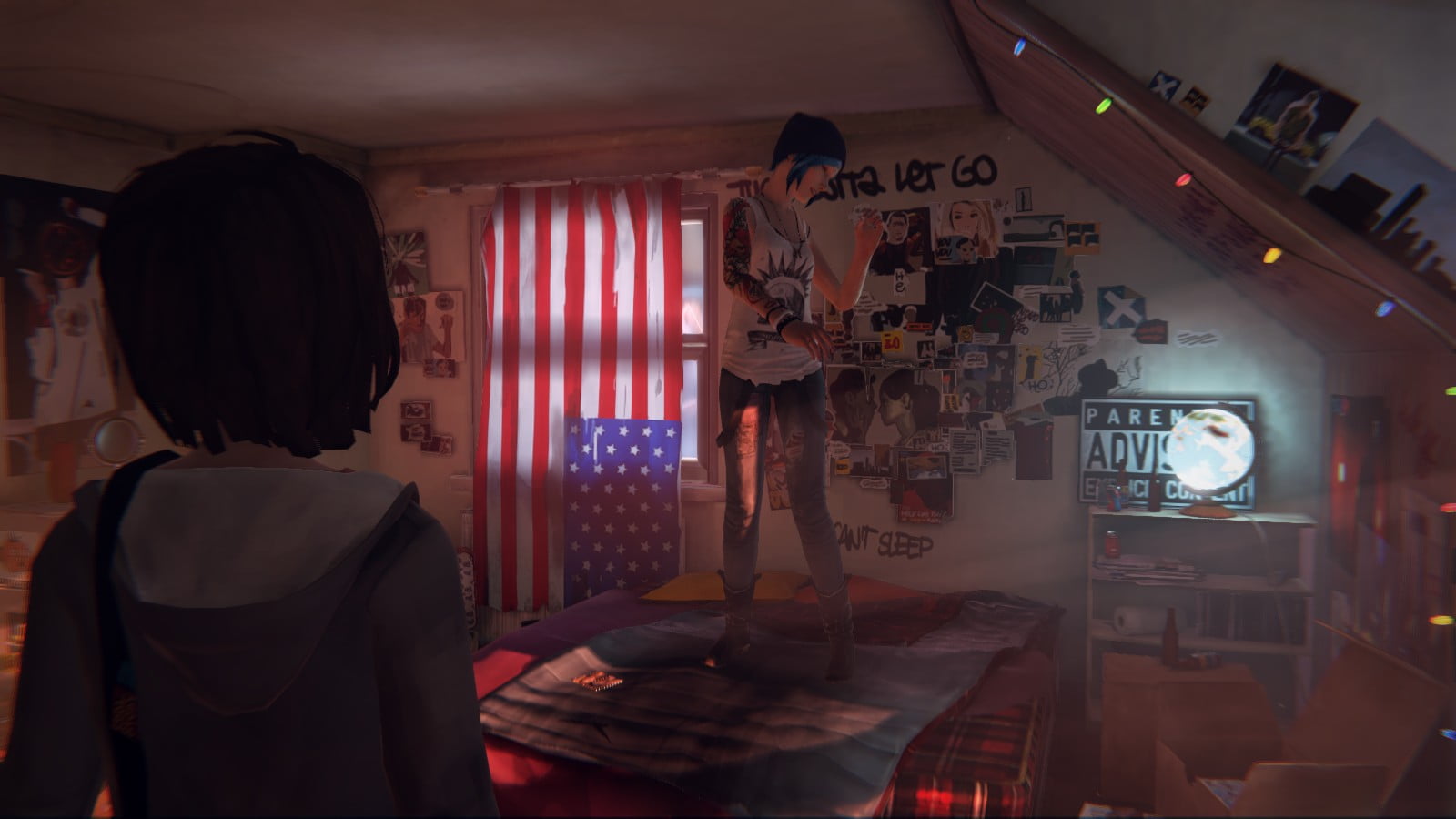 Life Is Strange, people, casual clothing, waist up, real people, reflection, men, Max Caulfield, young adult, built structure, technology, Chloe Price, HD Wallpaper