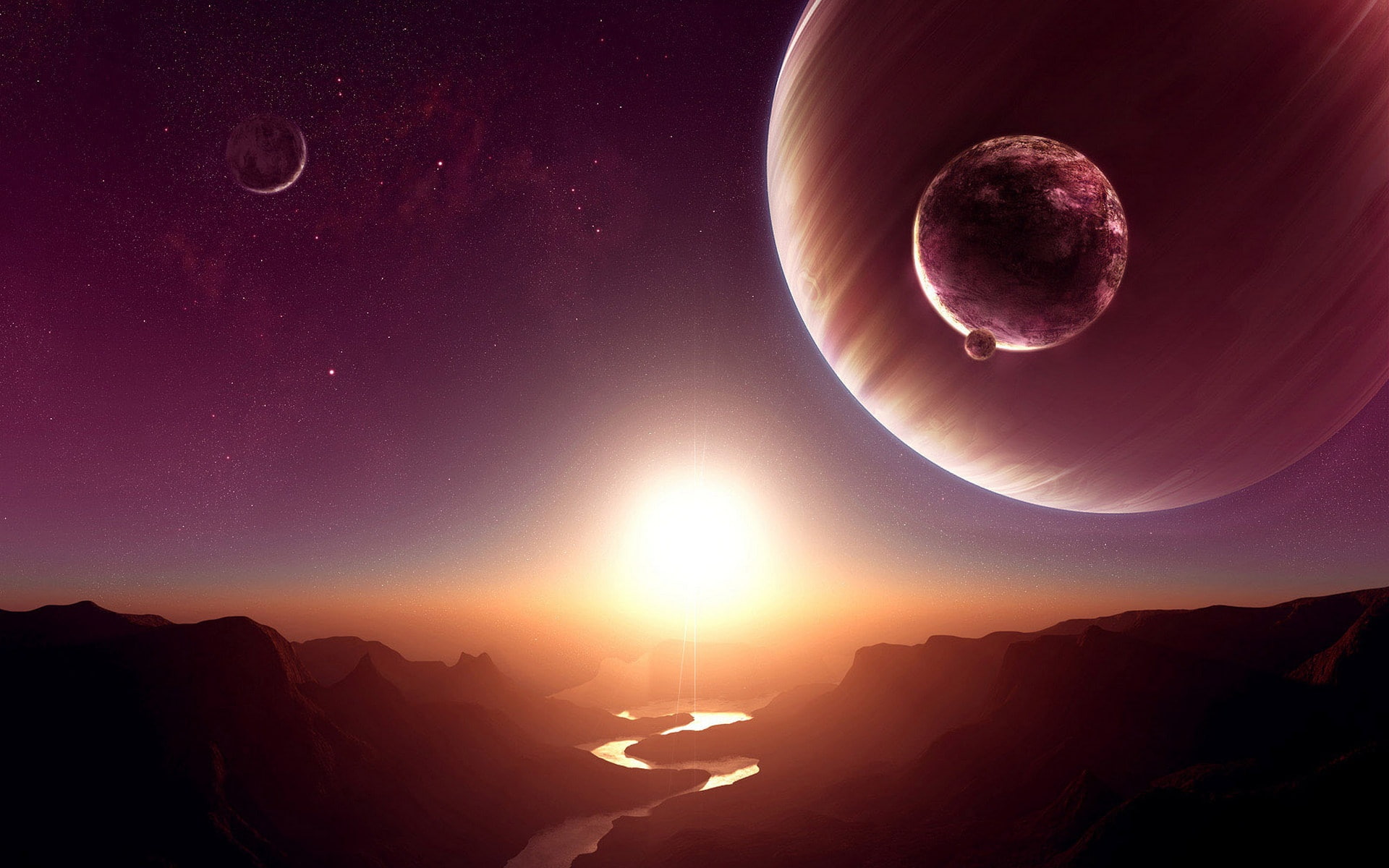 Space, 1080P, other, planet, art, hd, galaxies, univers, HD Wallpaper