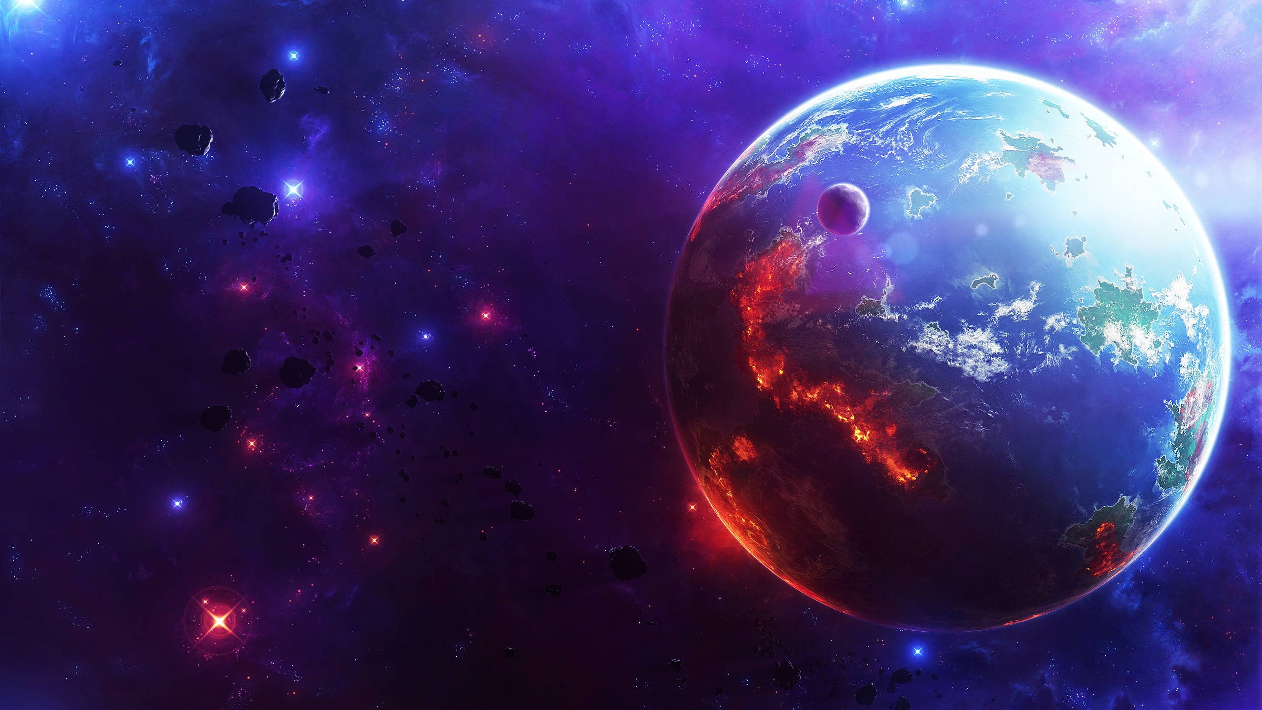 galaxy, space, 2K, stars, planet, planets, univers, star, HD Wallpaper