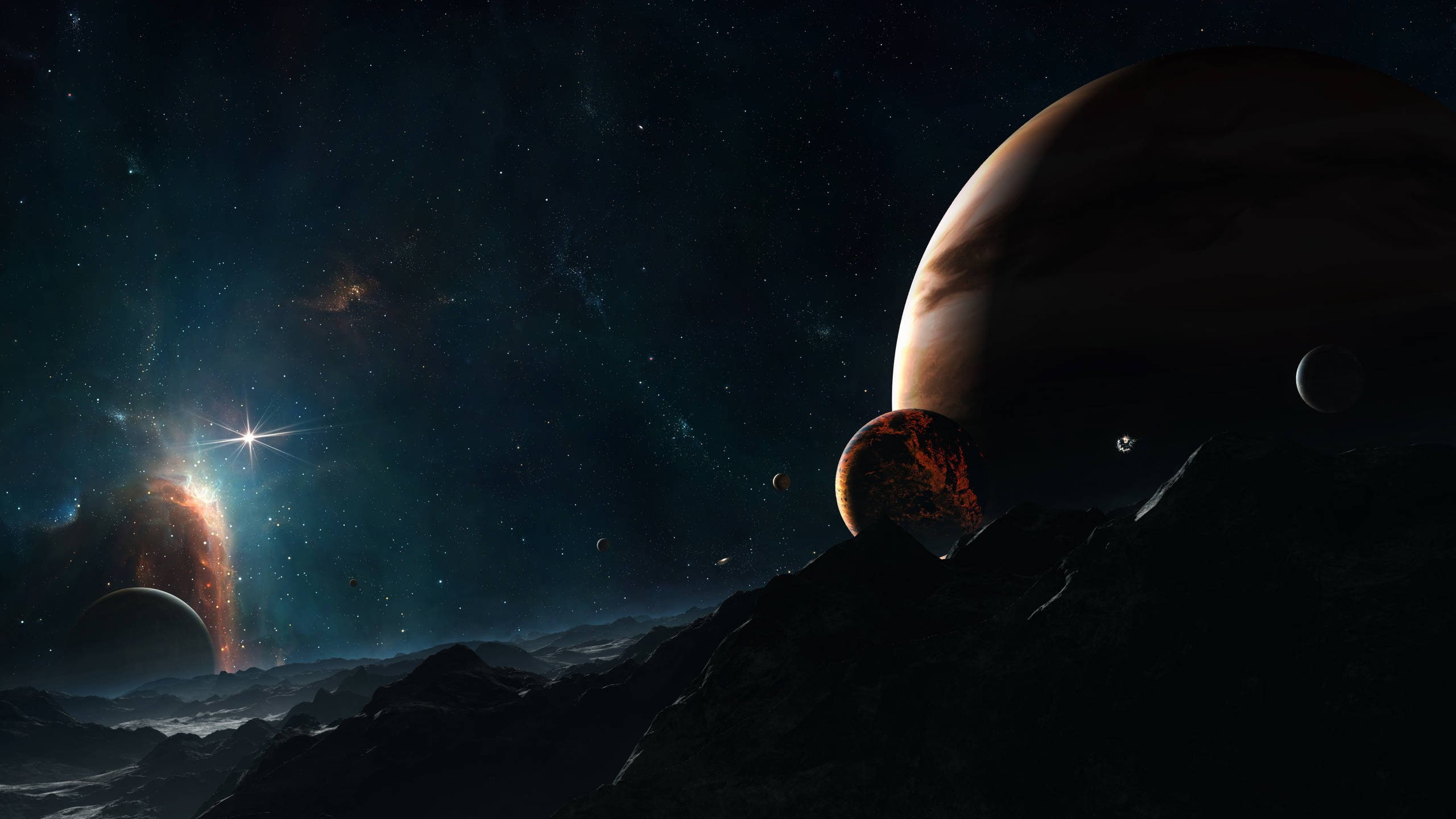 star, planet, stars, galaxy, 2K, univers, space, planets, HD Wallpaper