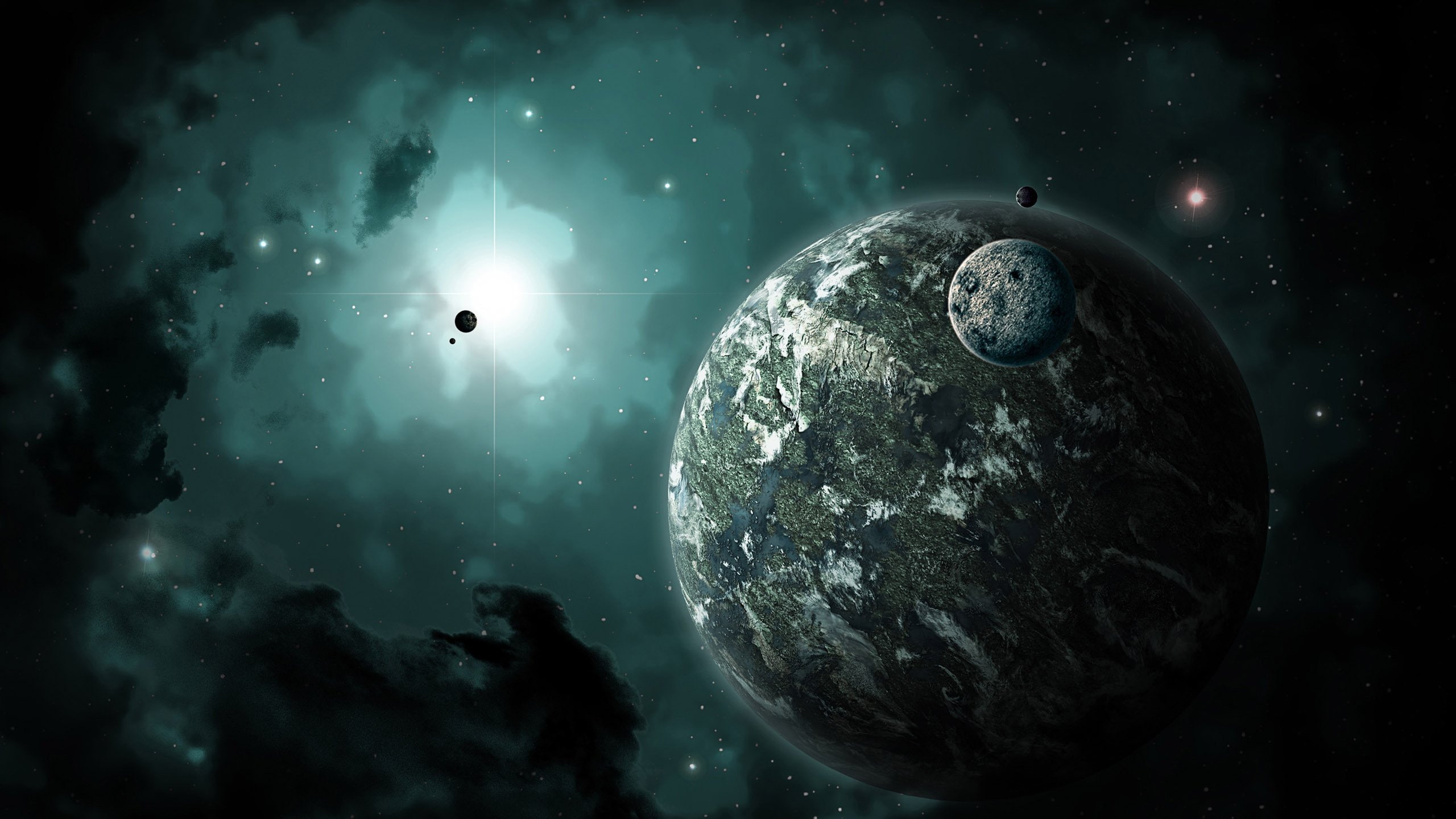 univers, galaxy, star, planets, stars, planet, 2K, space, HD Wallpaper