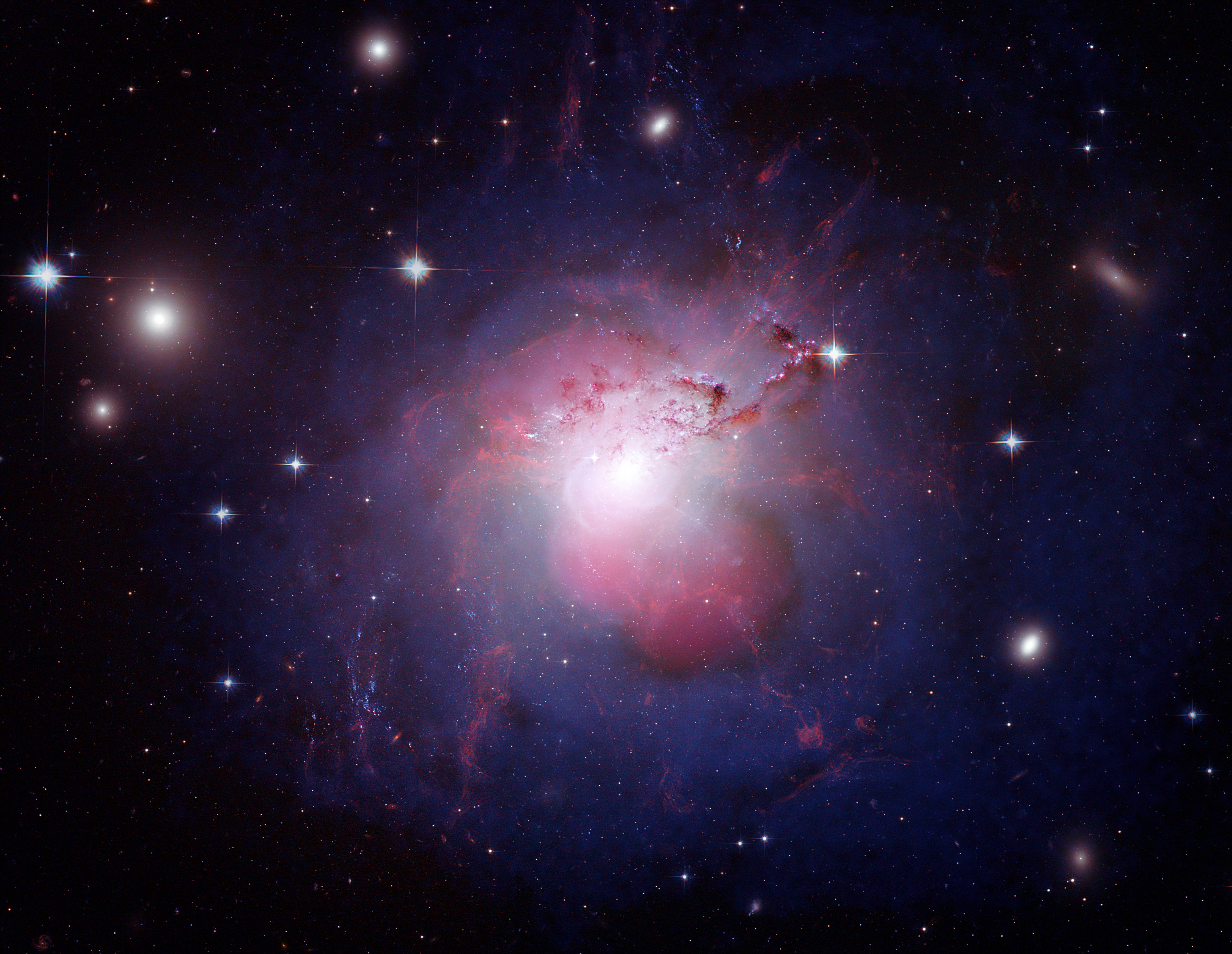 NASA, Behemoth galaxy, Perseus A, 4K, 4K, Hubble Space Telescope, NGC 1275, HD Wallpaper