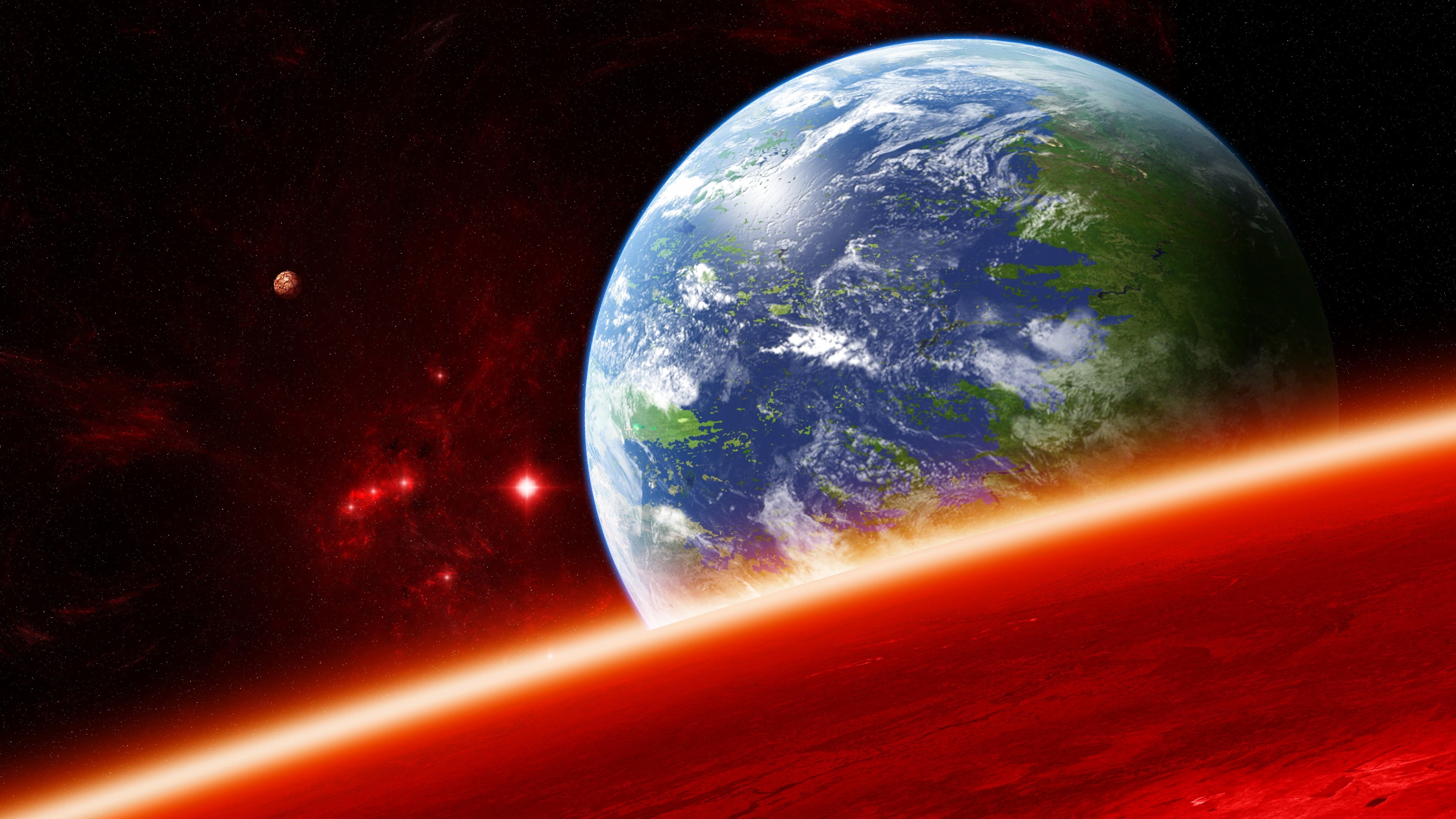 space, Exoplanet, 4K, Kepler-452b, stars, Planet, HD Wallpaper