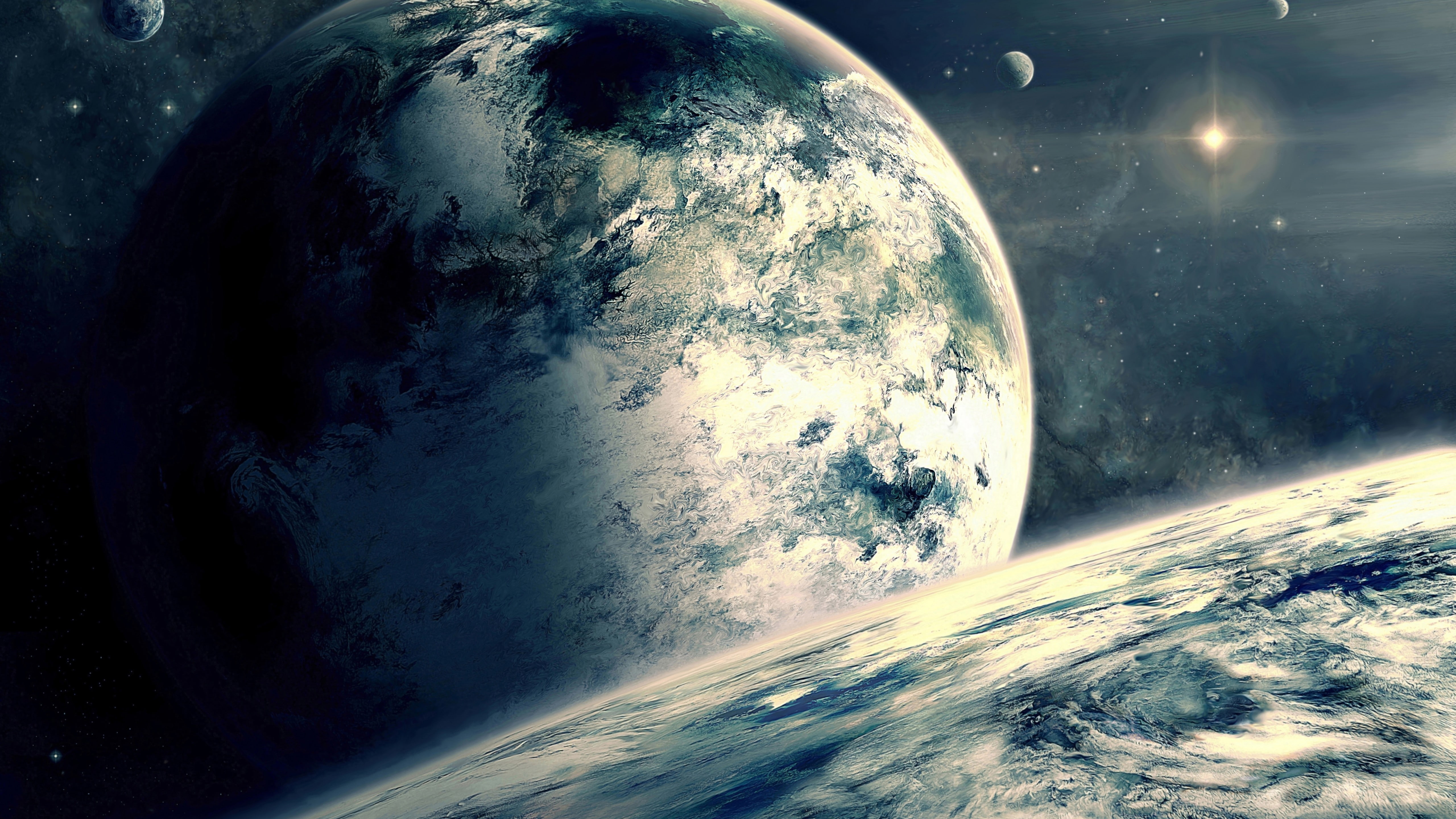 stars, macro, Planet, photography, gray, space, 5K, Exoplanet, HD Wallpaper