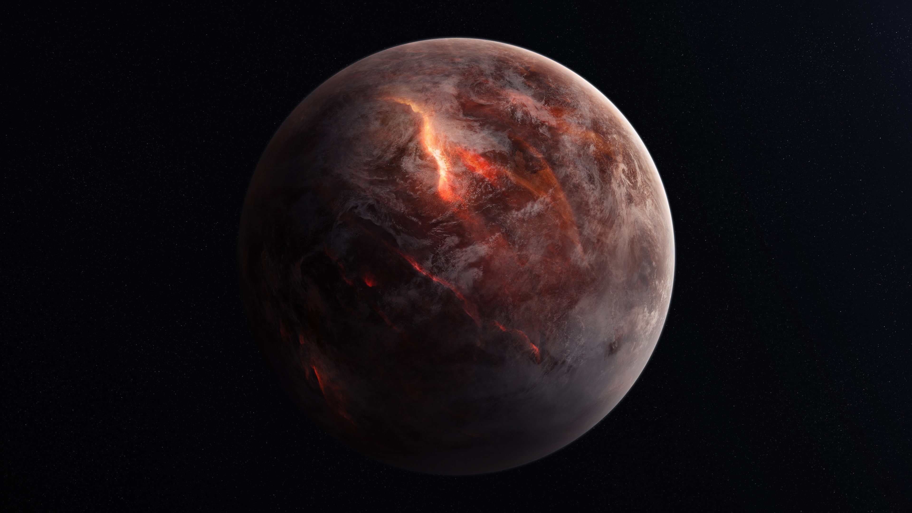 Planet, 4K, Exoplanet, stars, space, HD Wallpaper