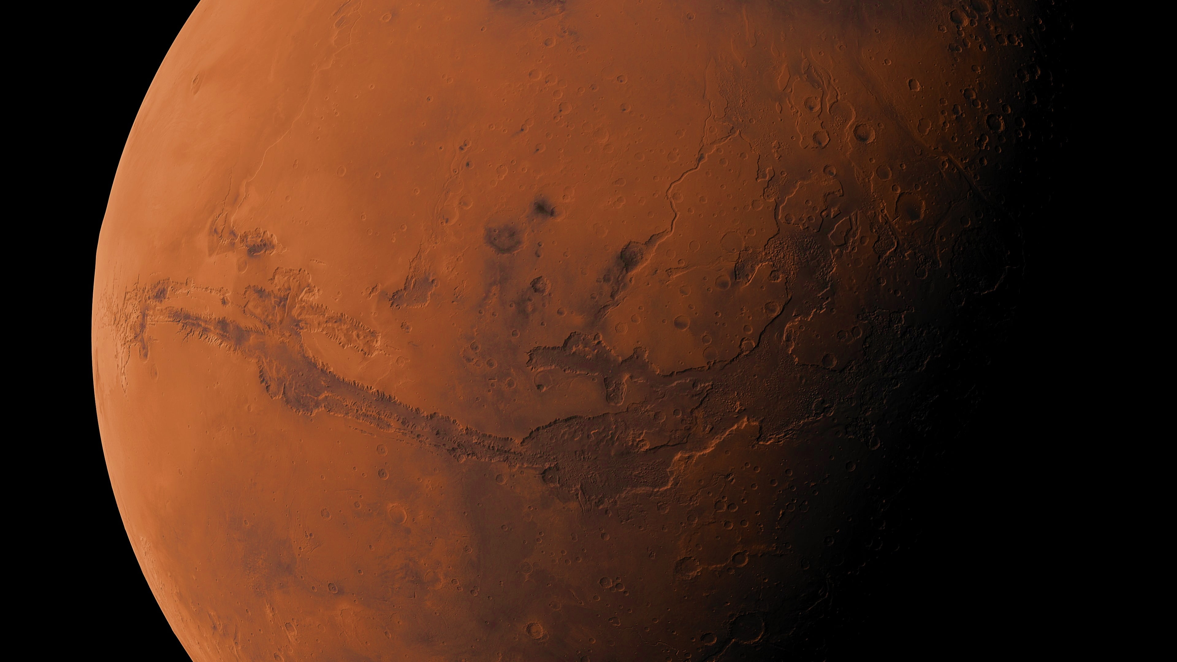 wet, mars, 4K, orange color, planet - space, planet, close-up, drop, universe, textured, black background, indoors, nature, water, frozen, studio shot, HD Wallpaper