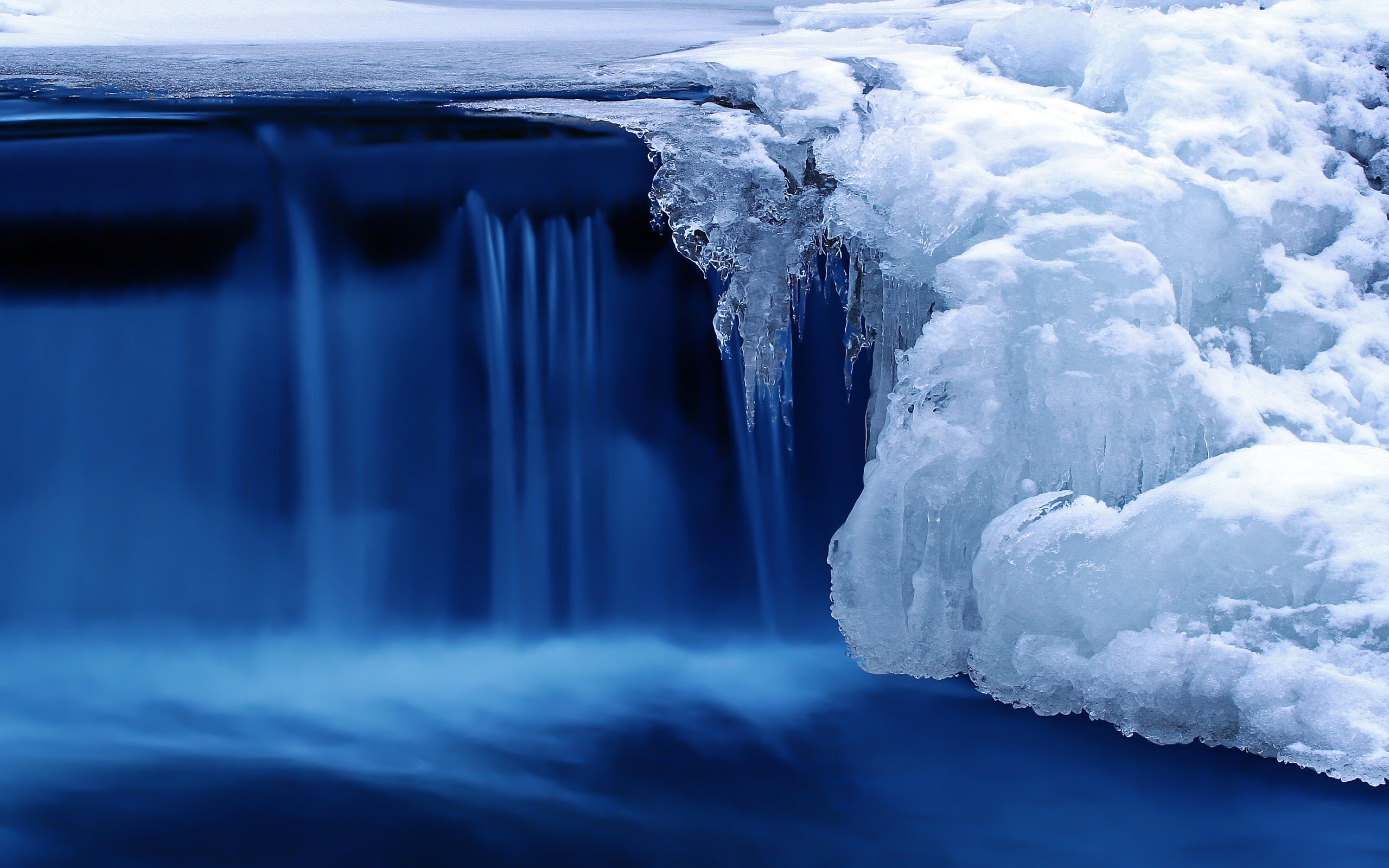 Cold, Snow, Ice, 2K, Blue, River, Winter, HD Wallpaper