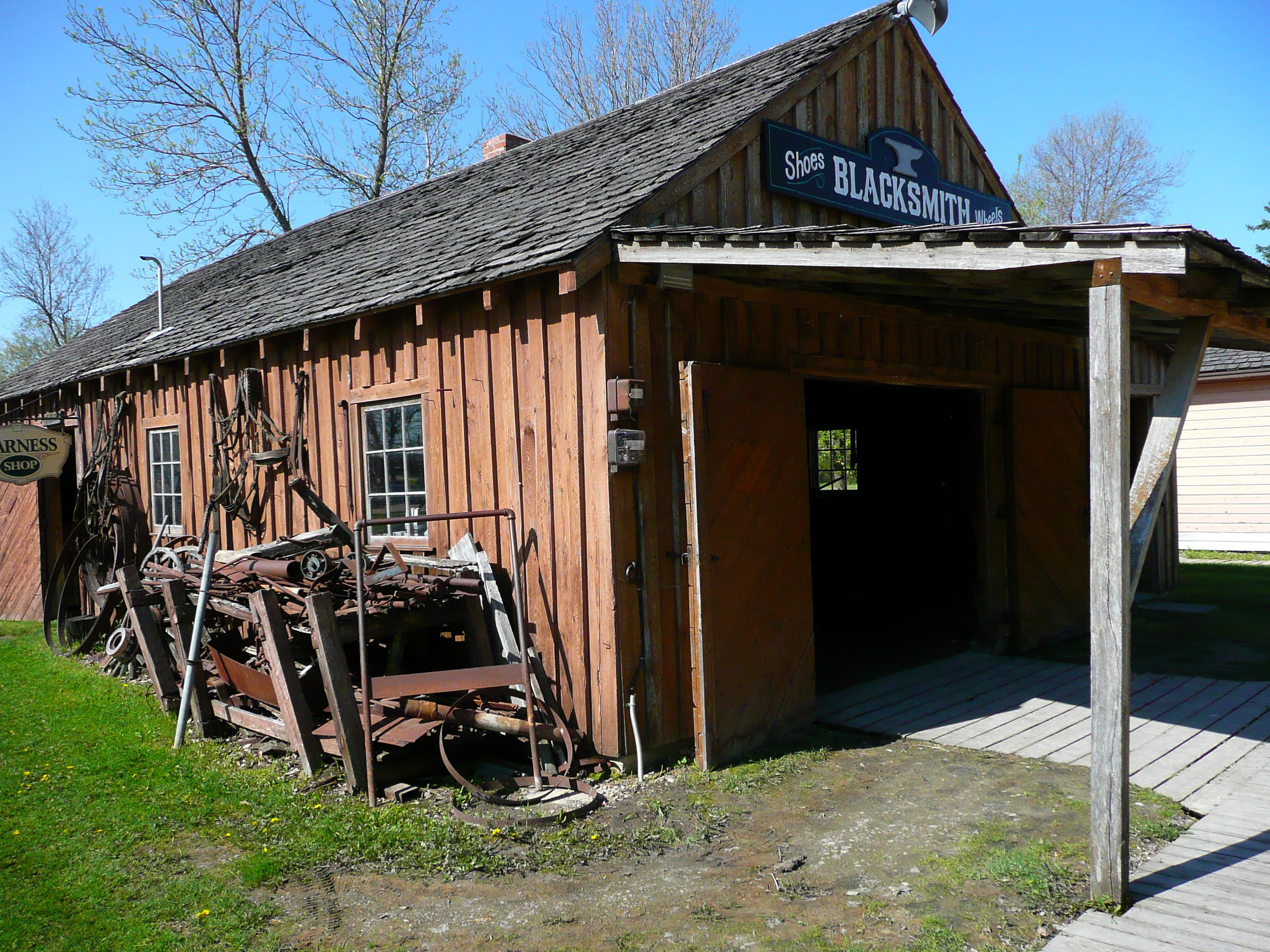 built Structure, rural Scene, wood - Material, architecture, building Exterior, no People, Shop, 2K, canada, Blacksmith, manitoba, architecture And Buildings, HD Wallpaper
