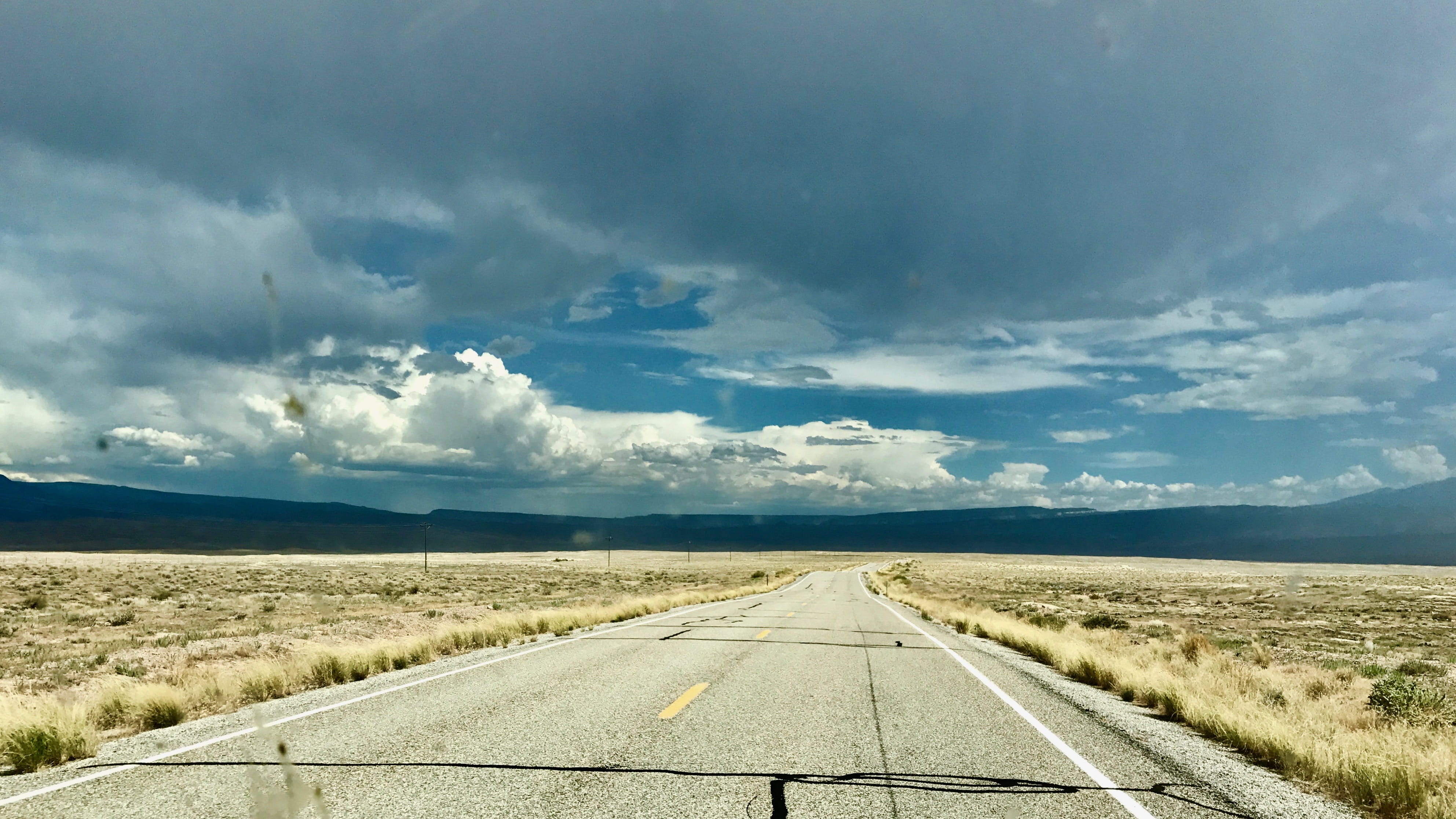 united states, outdoors, cloud - sky, no people, tranquility, hills, transportation, environment, vanishing point, symbol, grass, tranquil scene, nature, HD Wallpaper