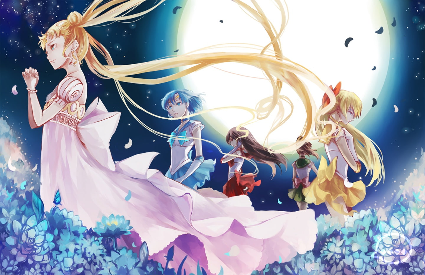 beautifuls, bishoujo, sailor, moon, 720P, senshi, girls, HD Wallpaper