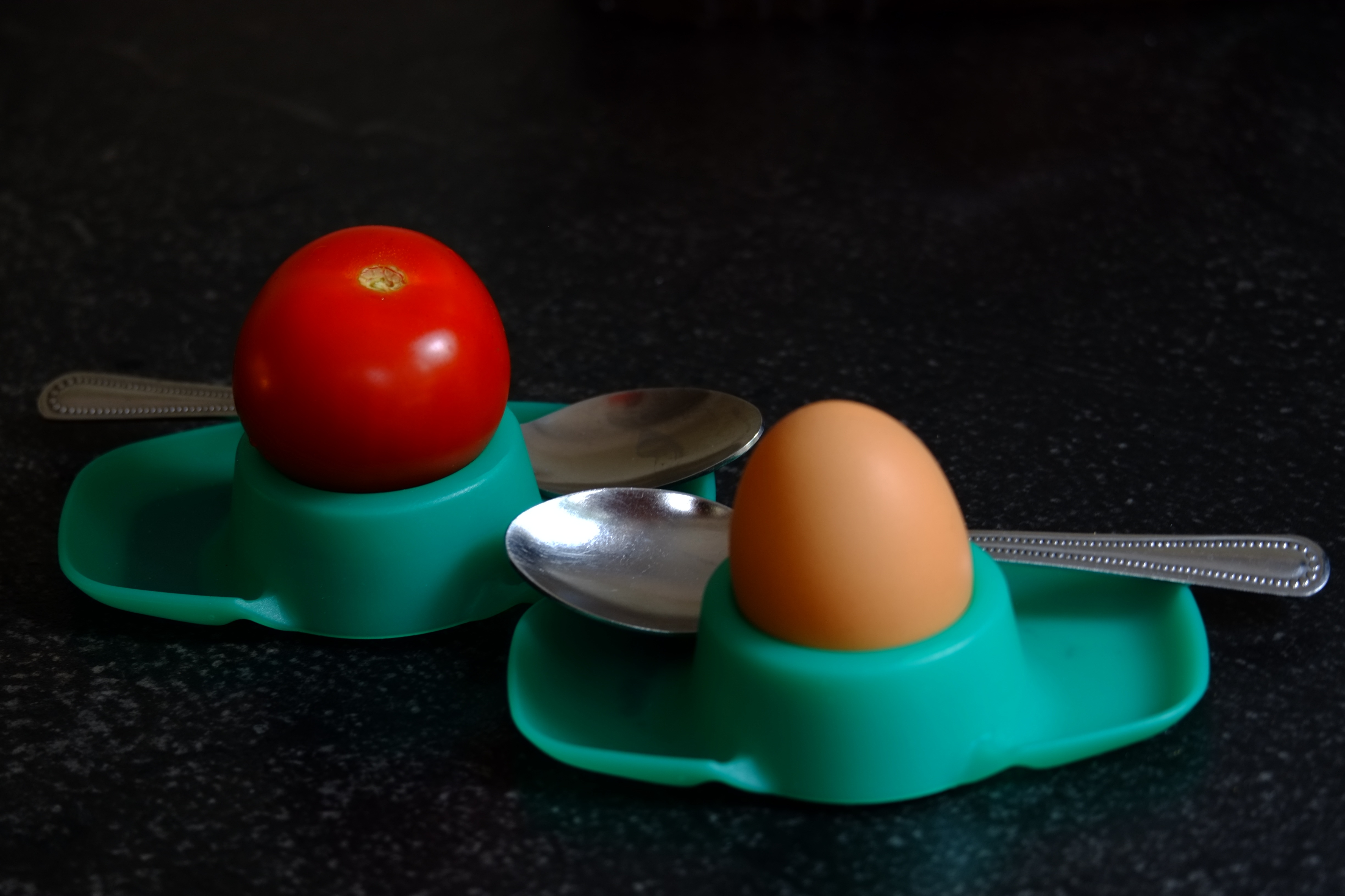 food, indoors, creation, group of objects, tomato, colorful, freshness, green color, brown, focus on foreground, multi colored, meal, breakfast egg, medium group of objects, HD Wallpaper