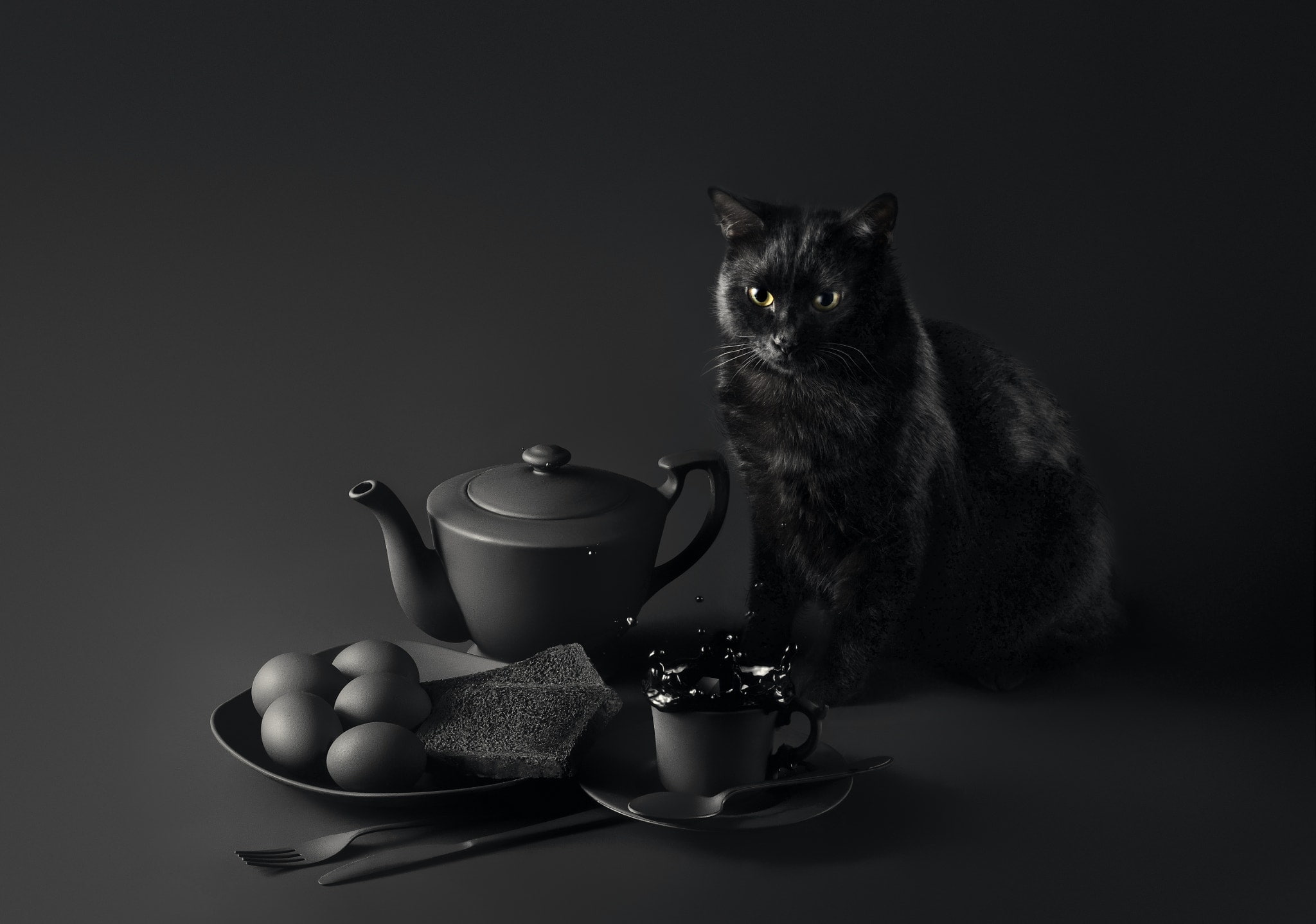animals, eggs, cat, 500px, cup, dark, still life, Sanket Khuntale, 1080P, HD Wallpaper
