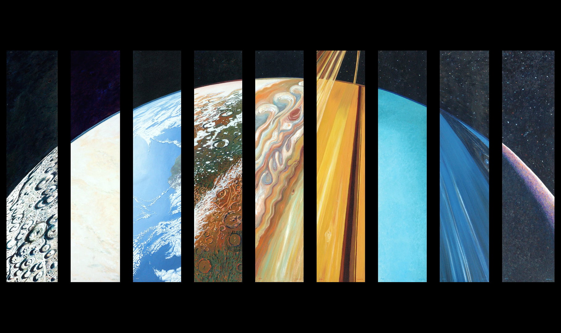 Saturn, Uranus, Mars, Mercury, Neptune, Venus, space, Jupiter, Pluto, 720P, Earth, HD Wallpaper
