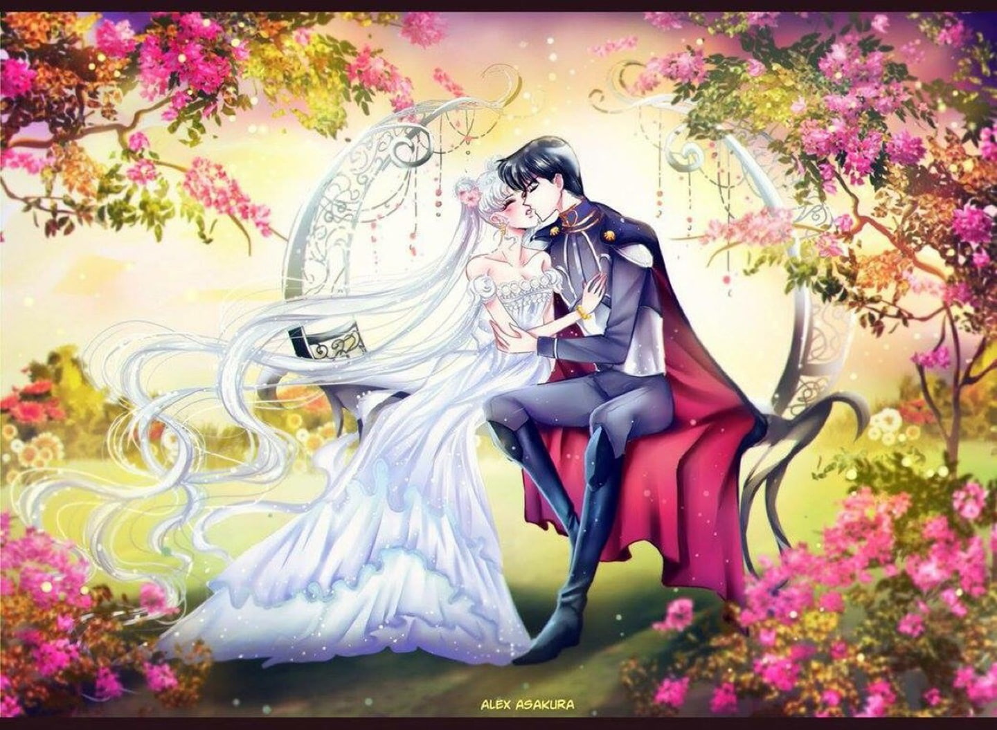 moon, 720P, girl, love, series, beautiful, anime, senshi, long, bishoujo, couple, hair, sailor, characters, HD Wallpaper