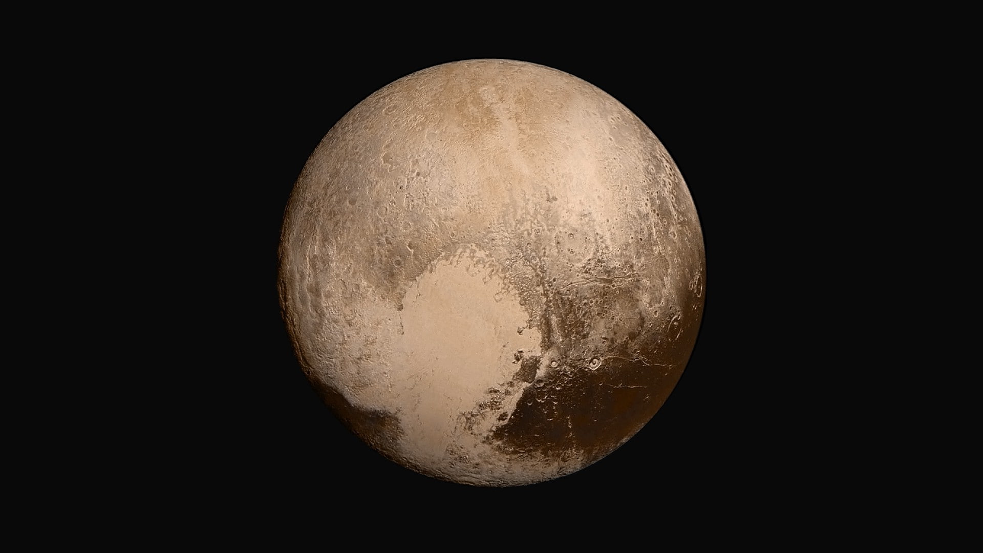 night, black background, single object, Pluto, studio shot, 1080P, indoors, shape, black color, nature, science, moon, water, close-up, copy space, planet, HD Wallpaper