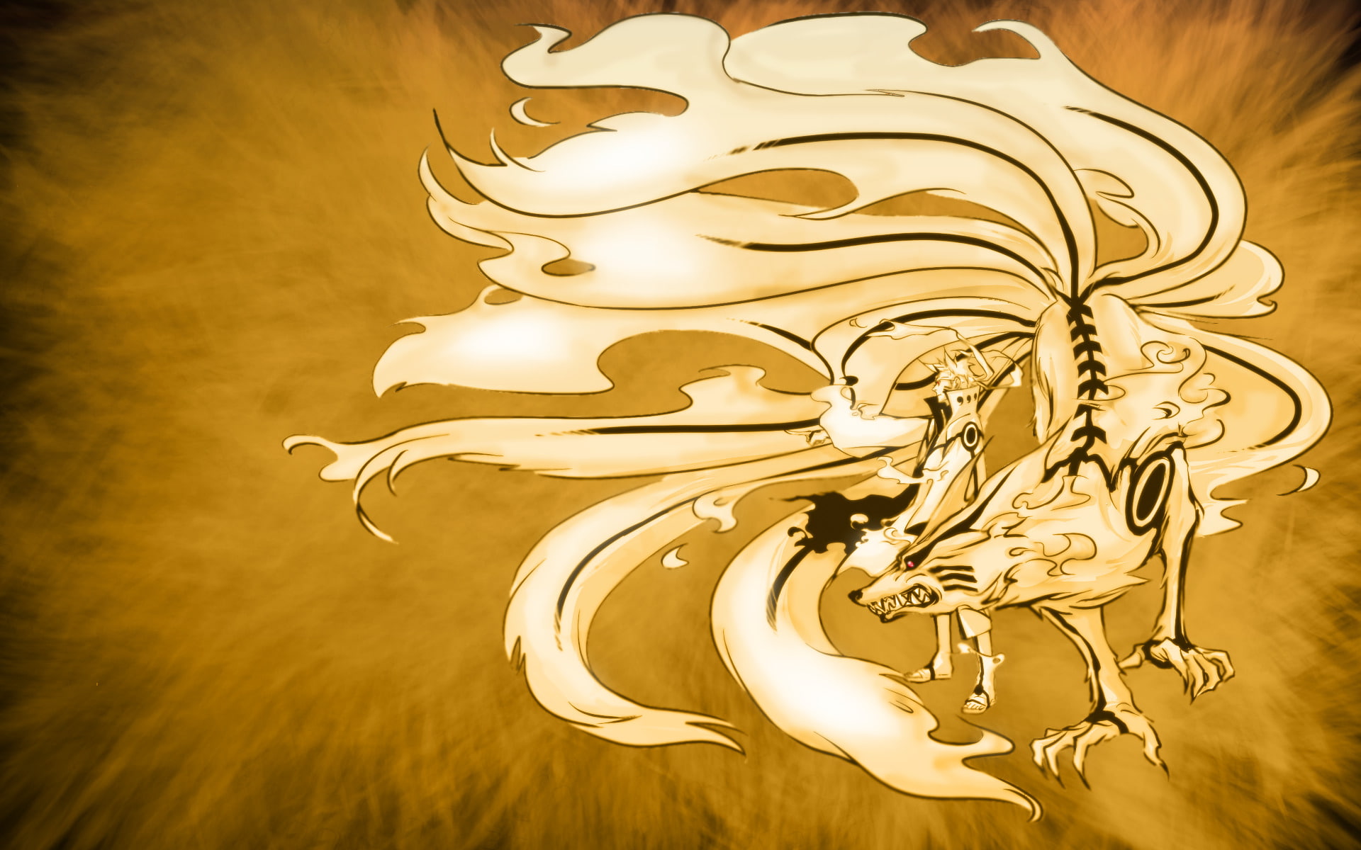 Nine-Tails (Naruto), Anime, Kyūbi (Naruto), Naruto, 1080P, Naruto Uzumaki, HD Wallpaper
