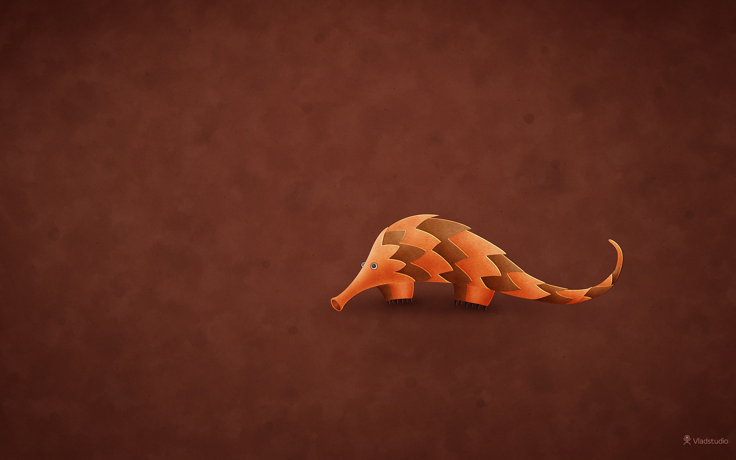 background, pangolin, vladstudio, style, 2K, HD Wallpaper