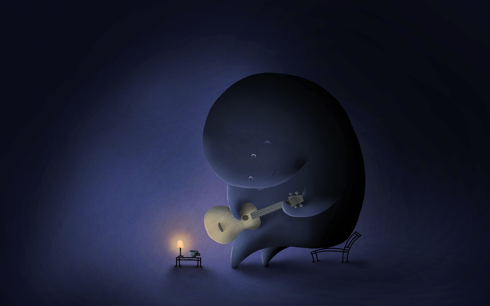 guitar, elephant, 1080P, vladstudio, HD Wallpaper