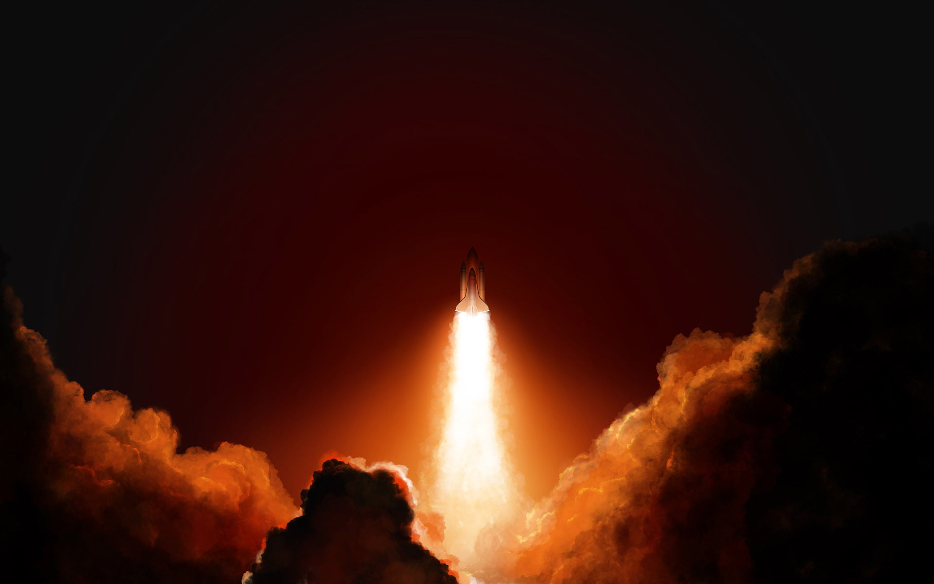 space exploration, sky, smoke - physical structure, backgrounds, nature, nightlife, star - space, motion, cloud - sky, night, Start, transportation, beauty in nature, HD Wallpaper