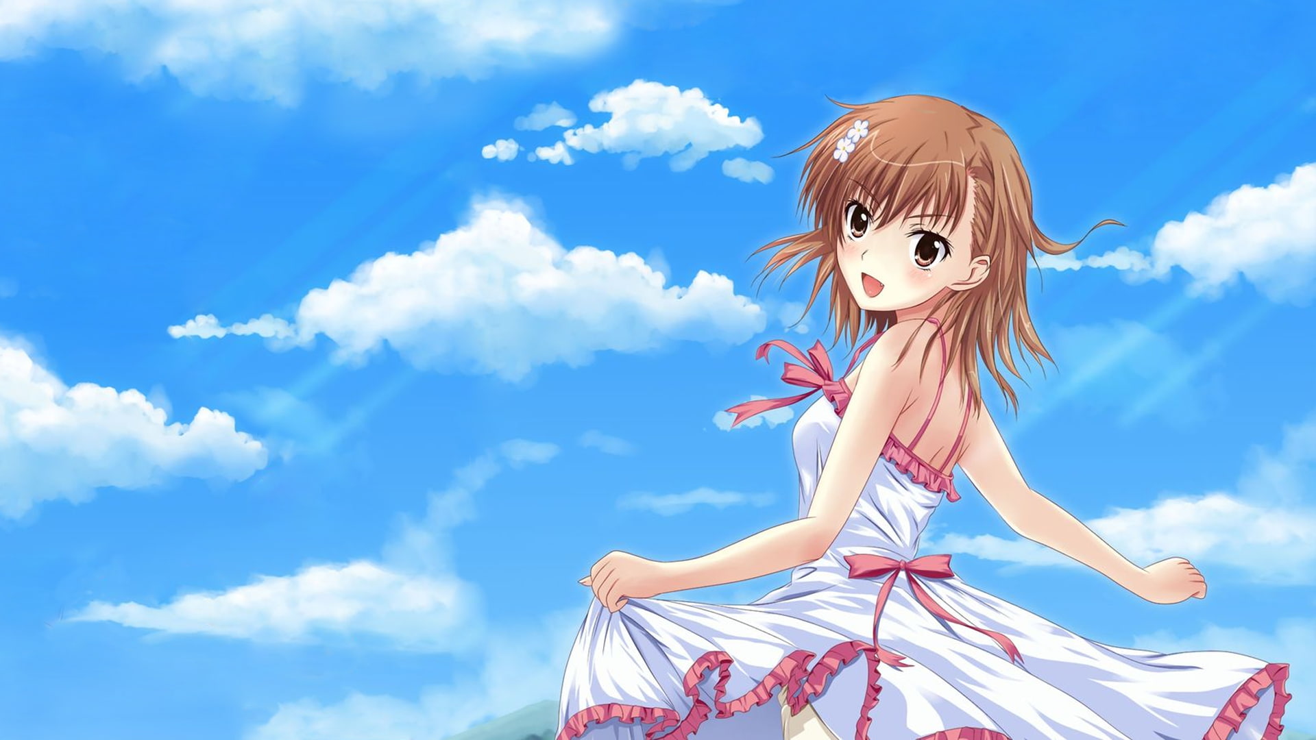 1080P, anime girls, To Aru Kagaku no Railgun, Misaka Mikoto, HD Wallpaper