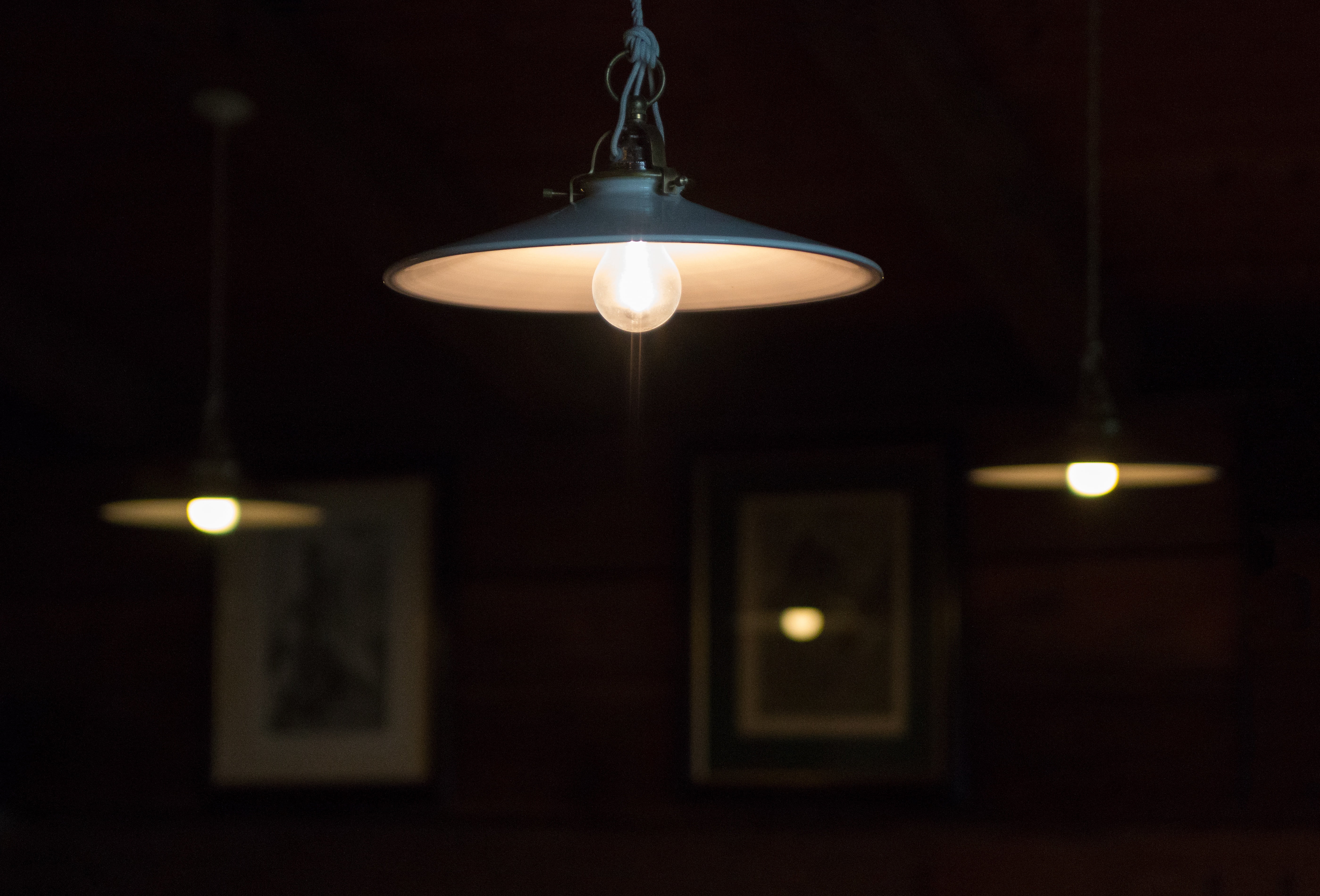 built structure, lamp, pendant light, night, indoors, illuminated, architecture, blur, lighting equipment, ceiling, white, glowing, electric light, no people, HD Wallpaper