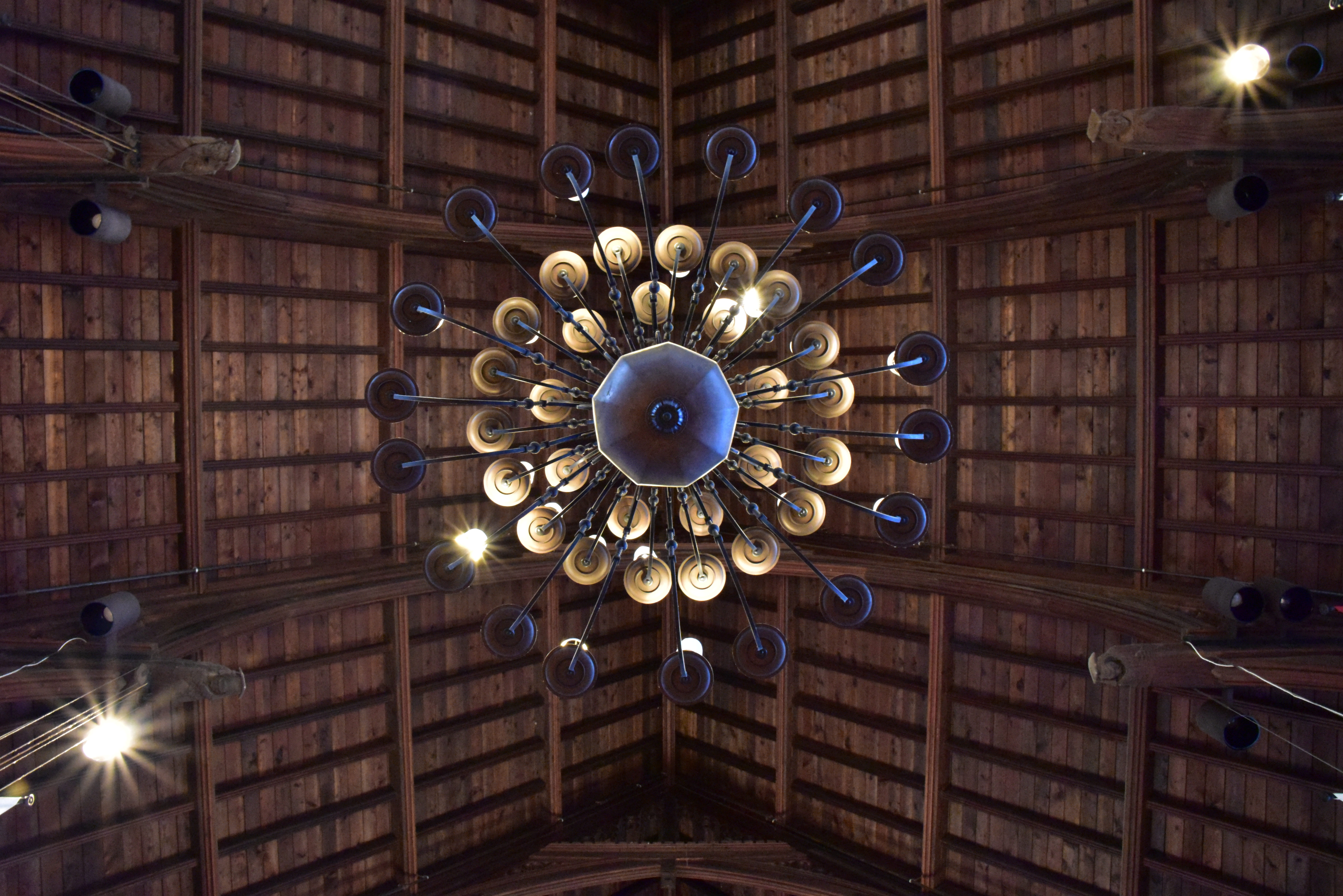 indoors, ceiling, electric lamp, pendant light, place of worship, luxury, ppt backgrounds, chandelier, desktop background, antiquity, light, wood - material, HD Wallpaper