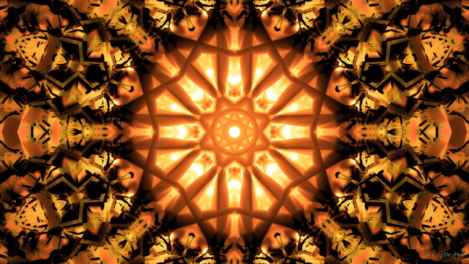 Mandala, Manipulation, Pattern, 1080P, Abstract, Artistic, Digital Art, HD Wallpaper