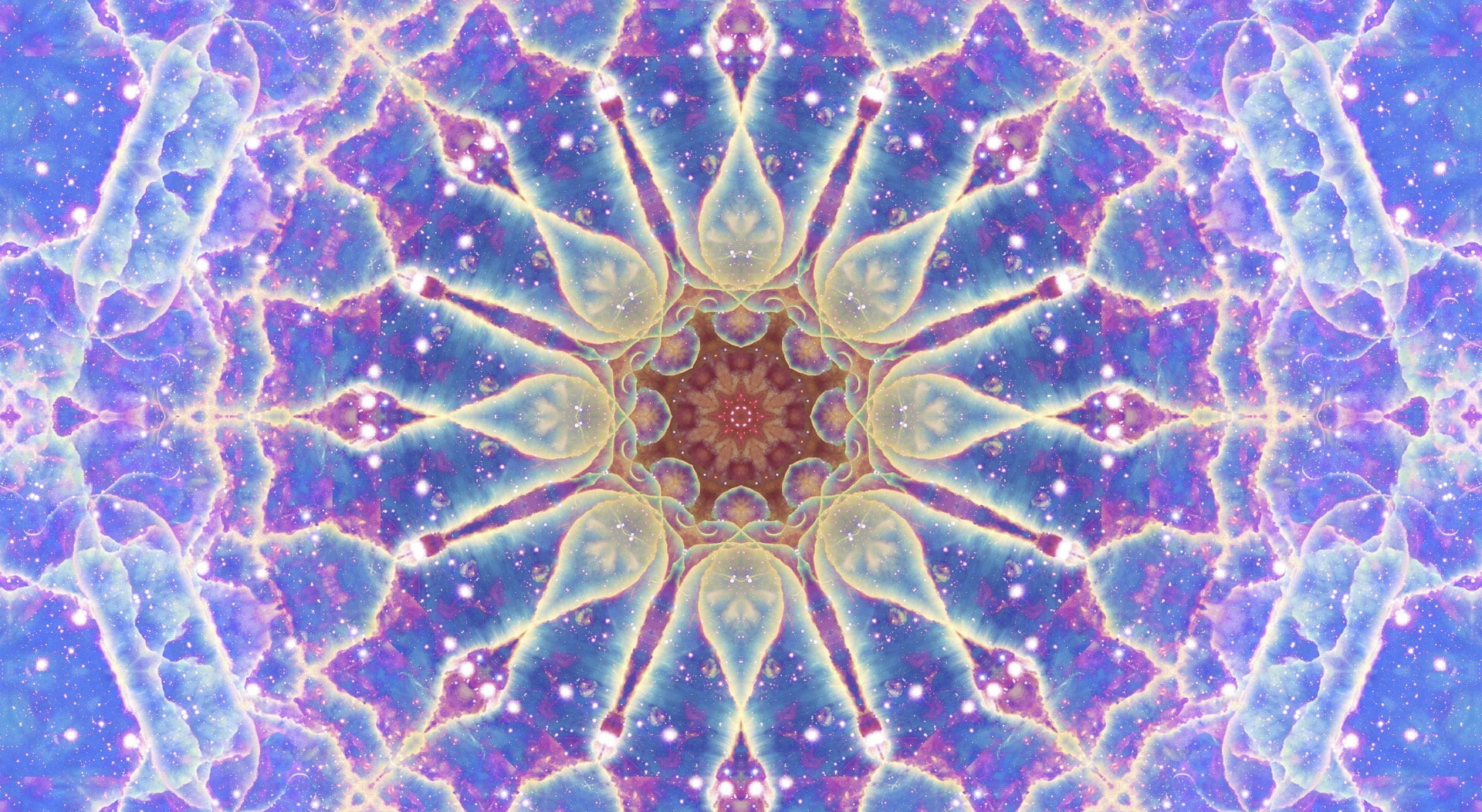 nature, underwater, 1920x1080, stars, no people, pattern, undersea, galaxy, 1080P, Artistic, full frame, sea life, close-up, mandalas, animal, space, invertebrate, HD Wallpaper