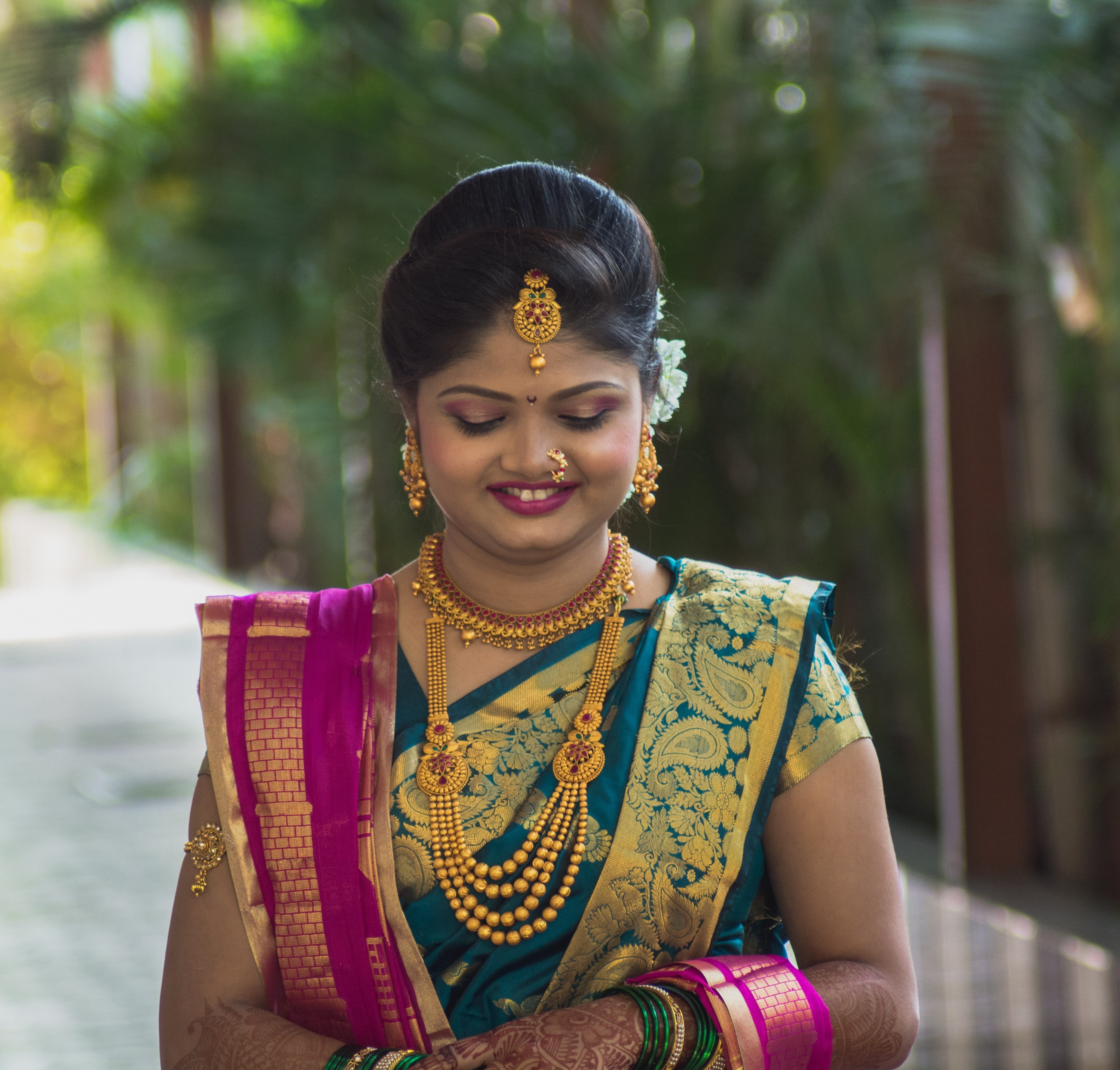 fashion, hairstyle, clothing, focus on foreground, emotions, happiness, front view, real people, young women, marriage, one person, bollywood, mehndi, lifestyles, HD Wallpaper