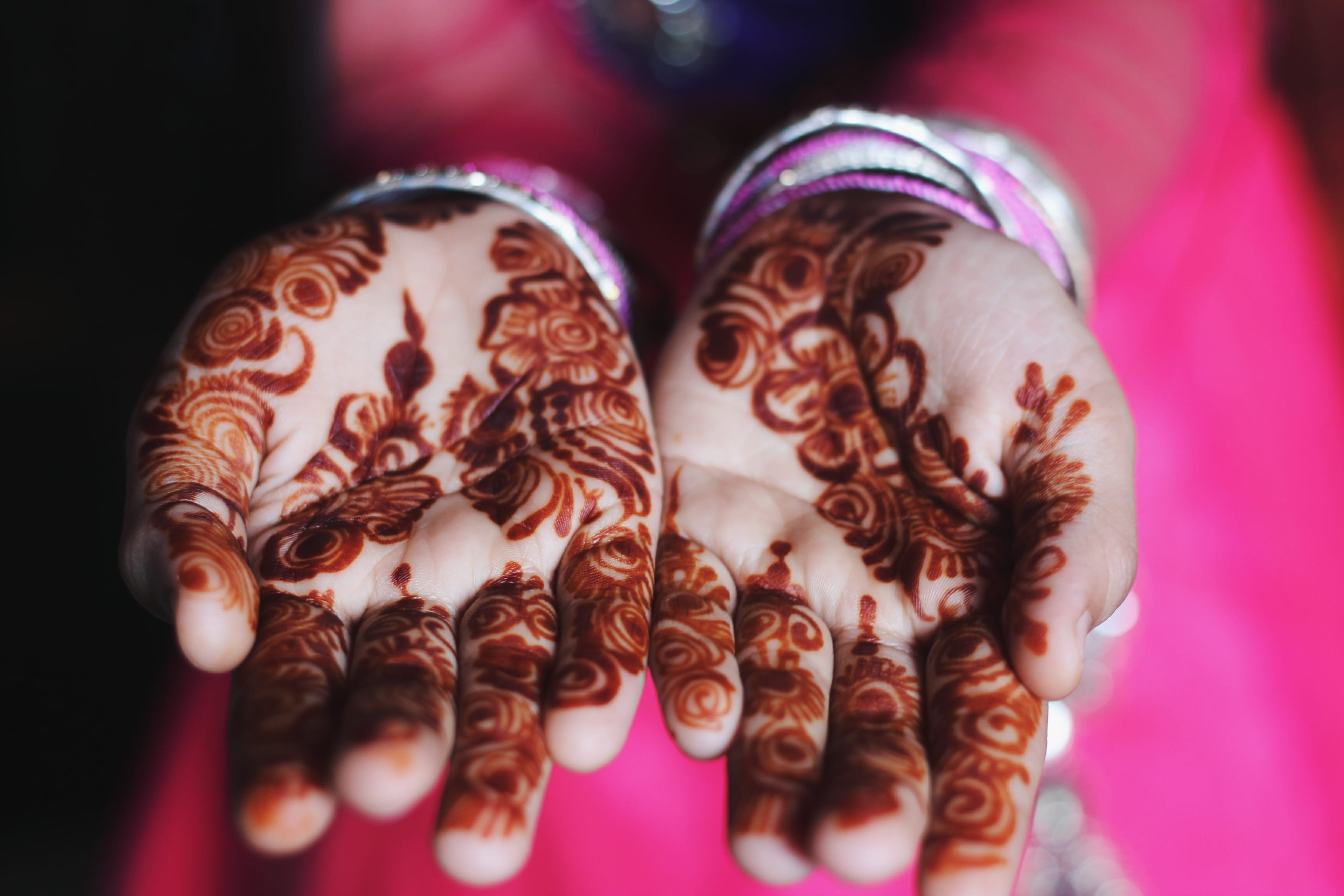 hands, one person, art and craft, floral, 2K, adult, women, human body part, close-up, human hand, photo, closeup, tattoo, festival, palm, diwali, pattern, HD Wallpaper