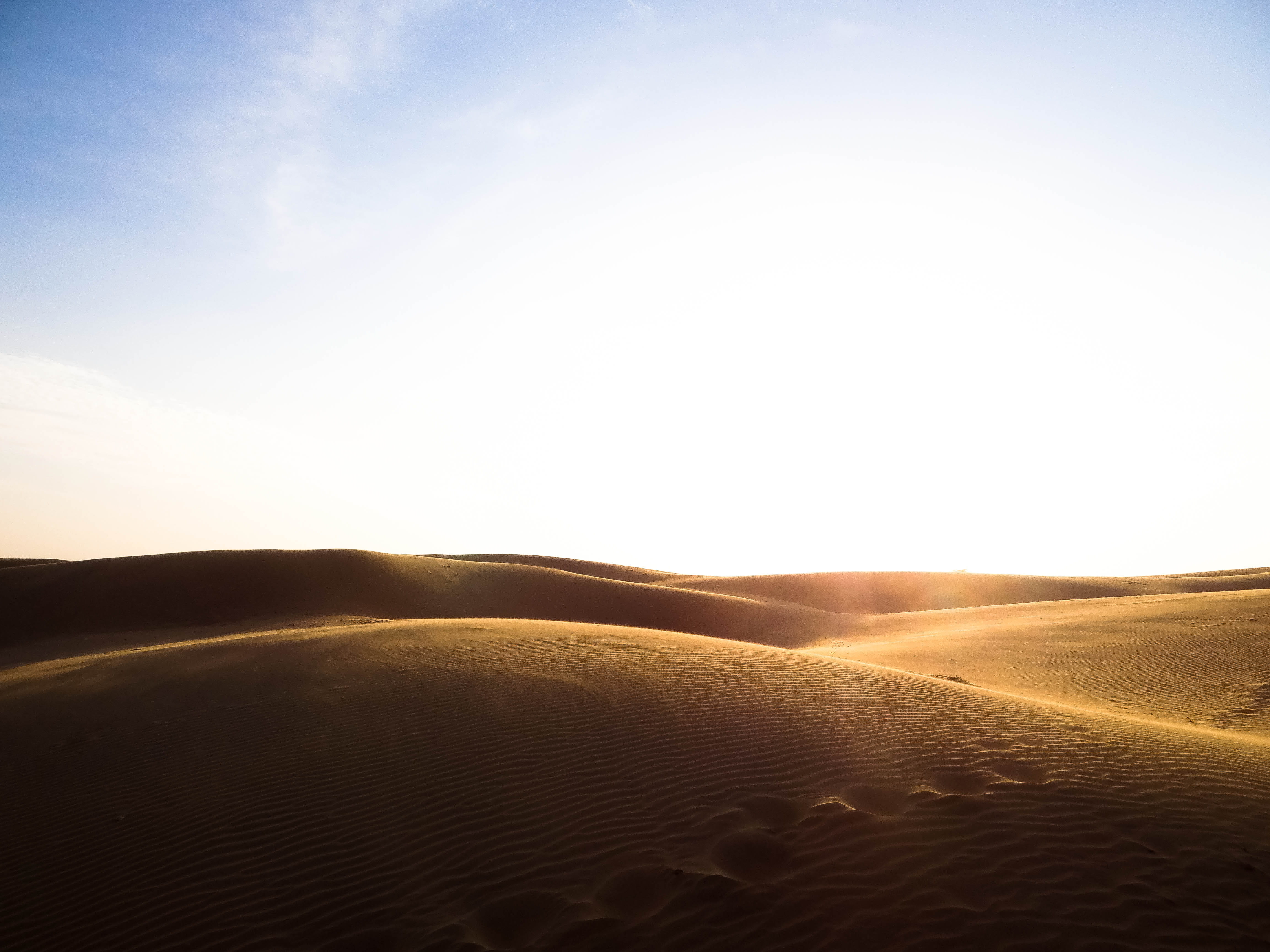 sky, land, arid climate, outdoors, climate, scenics - nature, scenery, copy space, landscape, sand, photography, tranquil scene, day, 4K, rajasthan, no people, HD Wallpaper
