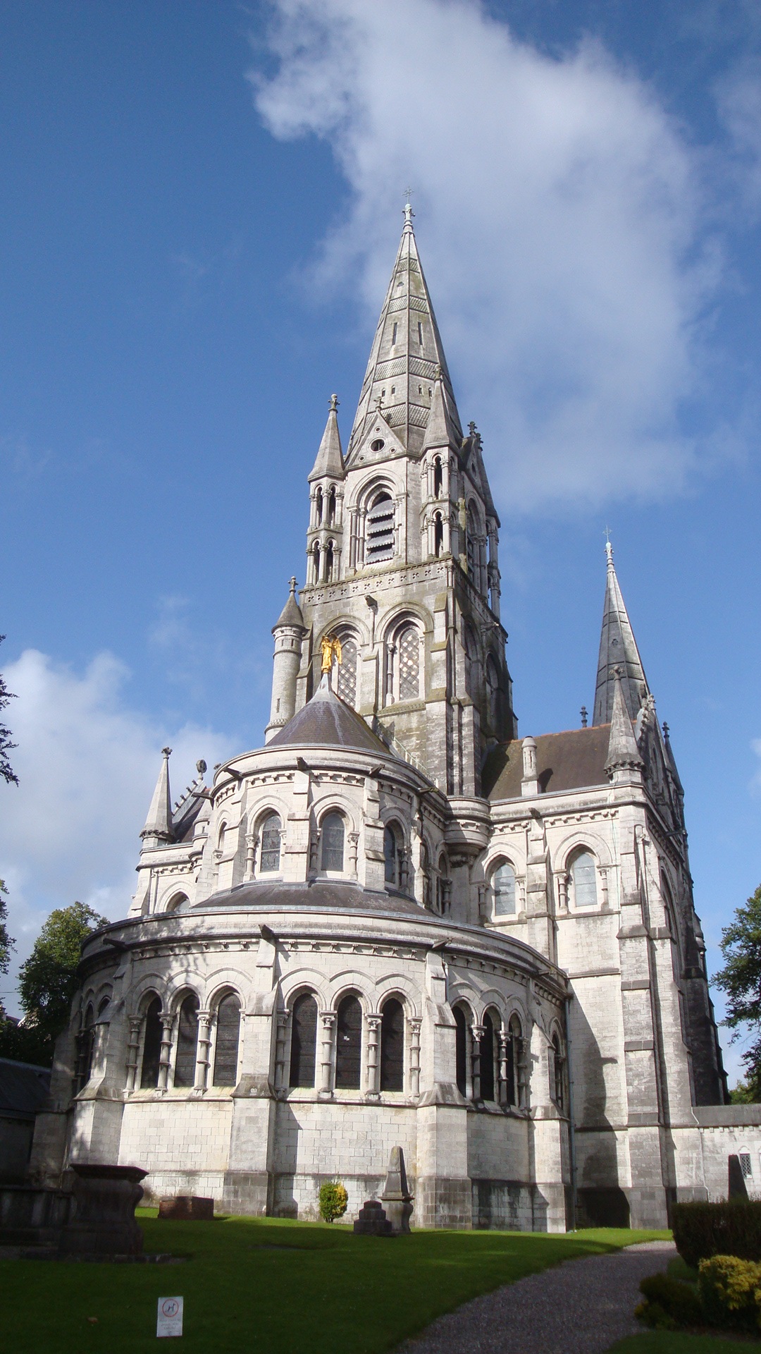 religion, building exterior, belief, history, day, spirituality, cork, 1080P, cloud - sky, travel, cathedral, ireland, outdoors, spire, built structure, Phone HD Wallpaper