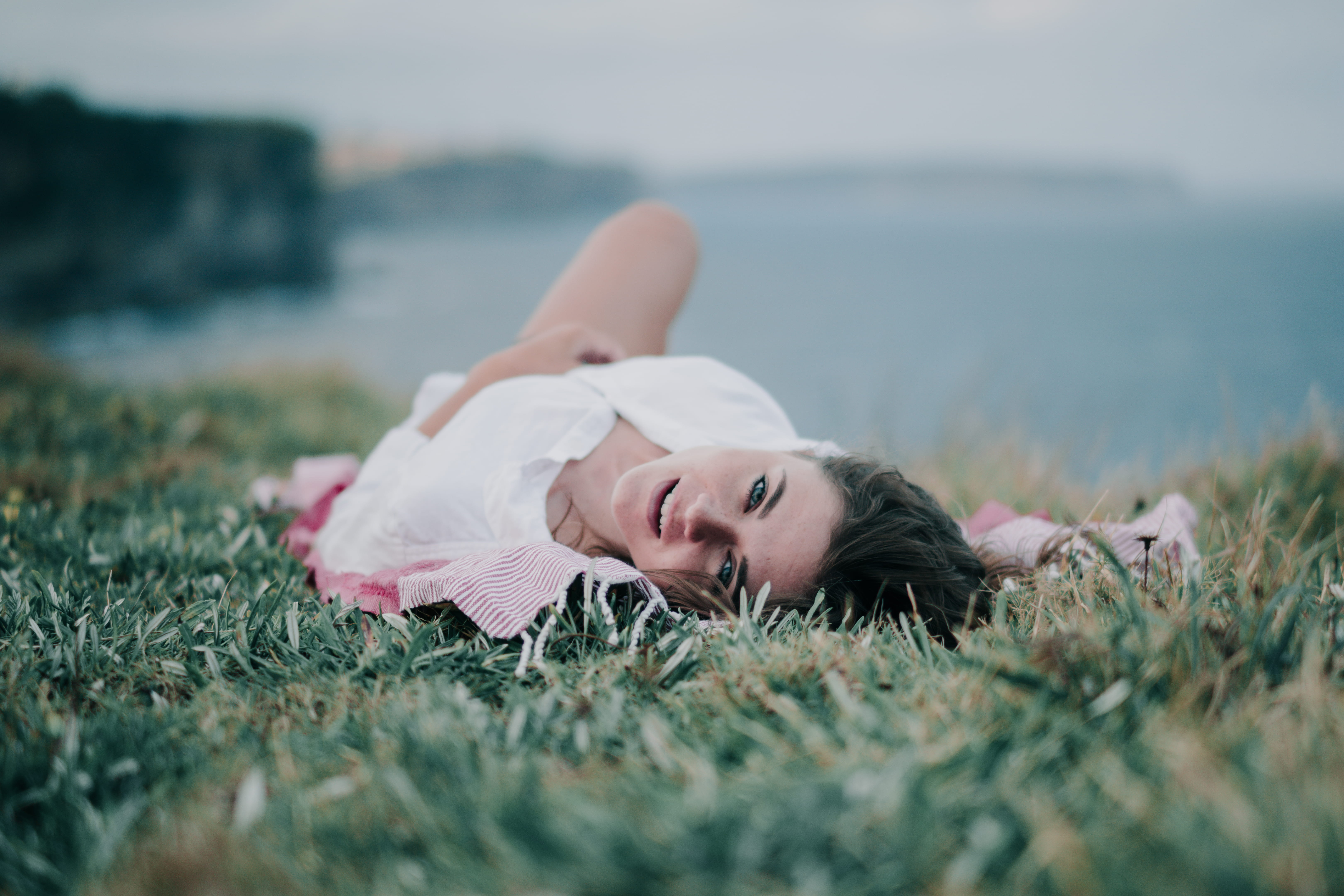 plant, human Age, hairstyle, female, smiling, nature, lady, day, vacations, land, white top, one young woman only, photography, time Of Day, portrait, green, HD Wallpaper