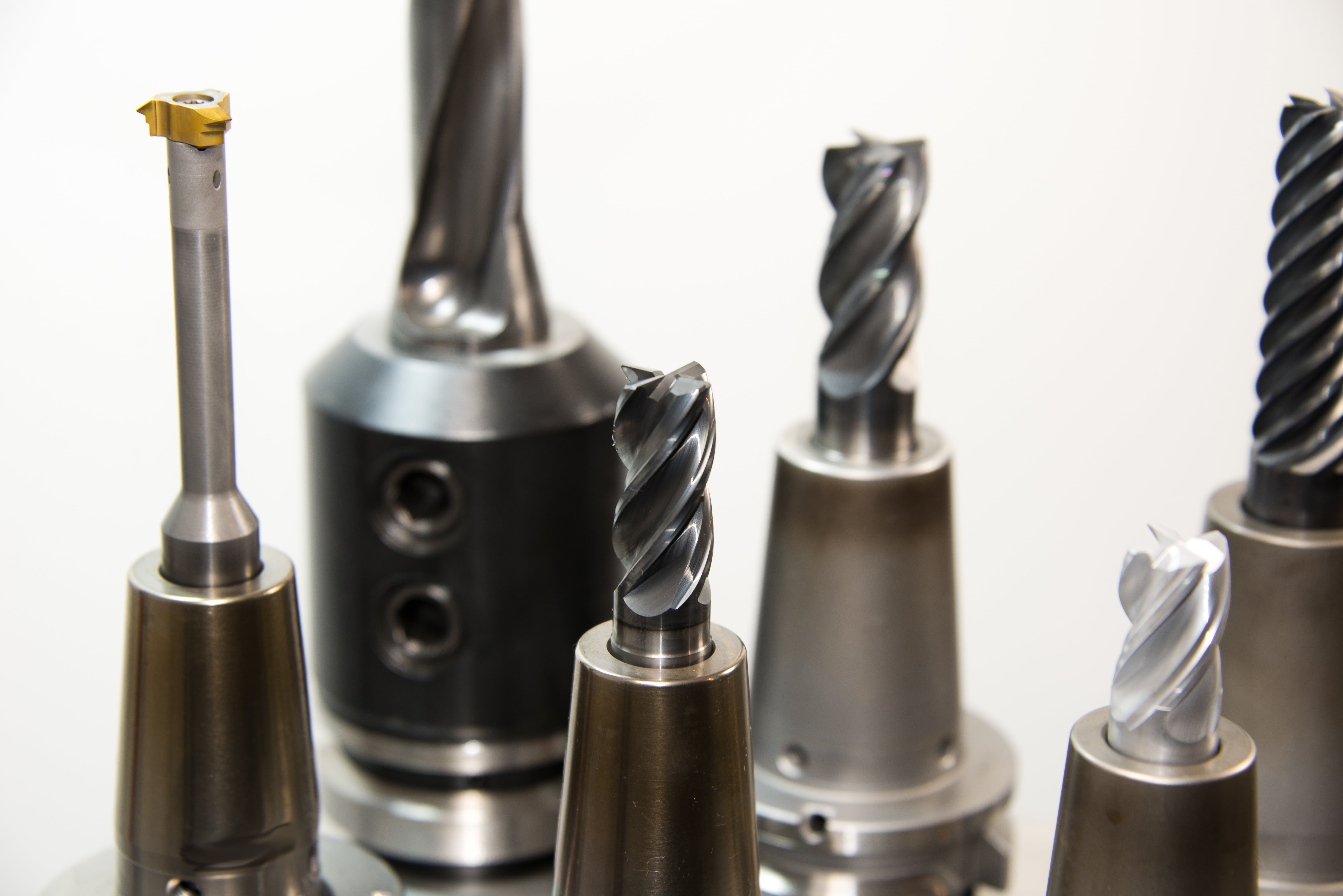 drilling head, zerspahnen, variation, steel, silver - metal, food, close-up, mechanics, metalworking, tool, no people, food and drink, machining, metal construction, HD Wallpaper