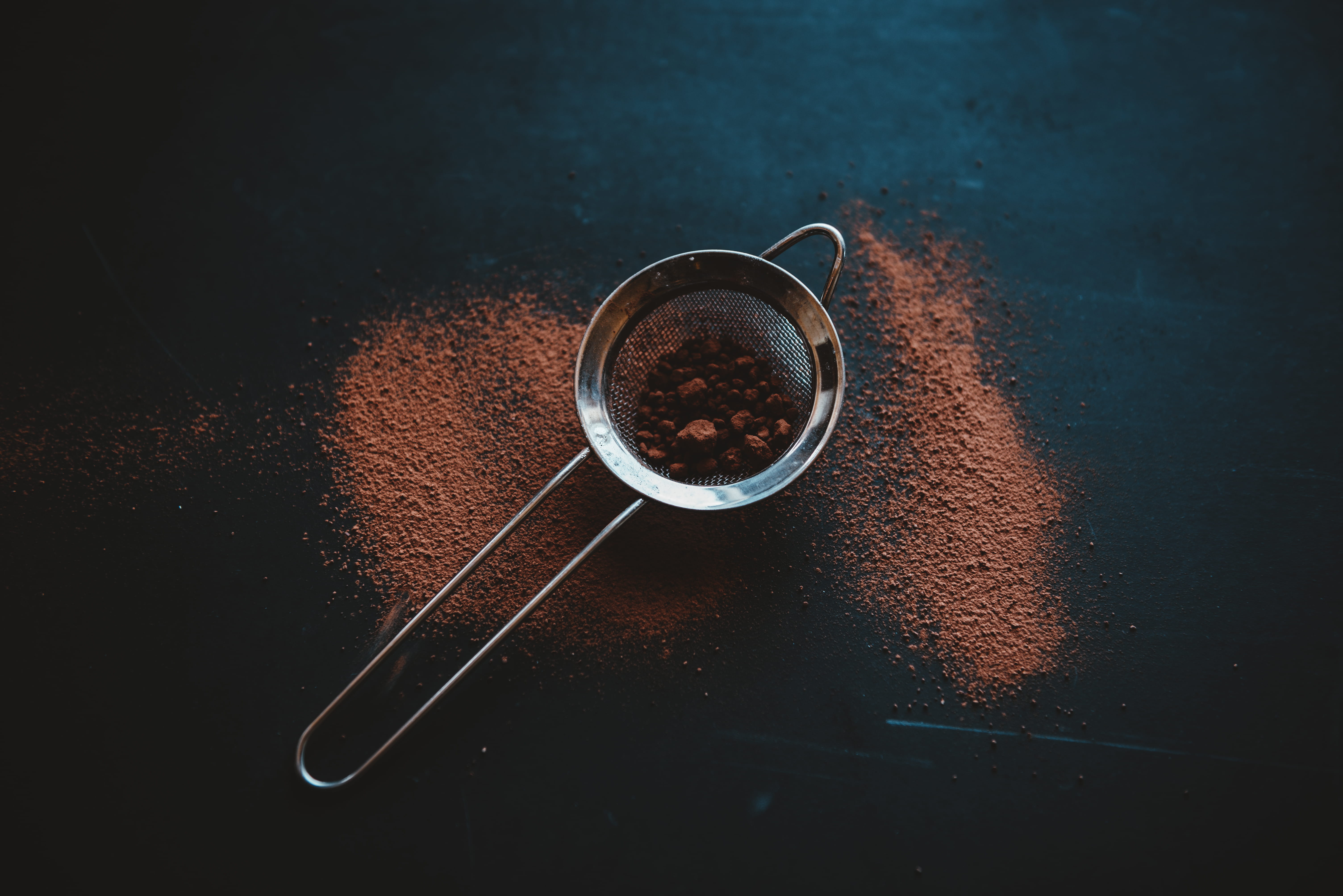 food and drink, powder, directly above, indulge, refreshment, cooking, eating utensil, teaspoon, coco powder, freshness, coffee - drink, texture, 5K, brown, HD Wallpaper