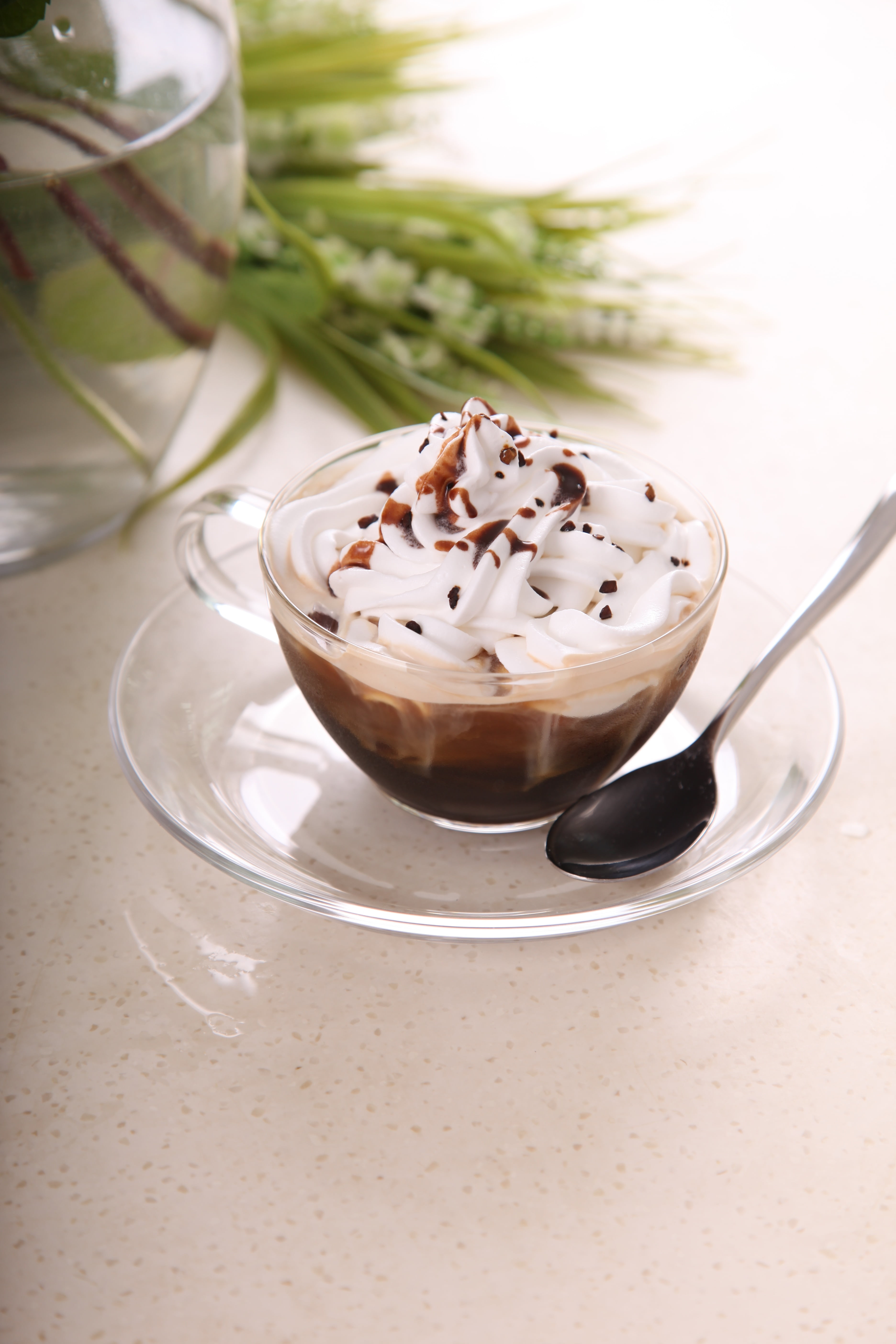 spoon, hot drink, refreshment, coffee - drink, mug, latte, garnish, crockery, 5K, drink, brown, filled, chocolate, table, coffee cup, gourmet, sweet Food, Phone HD Wallpaper