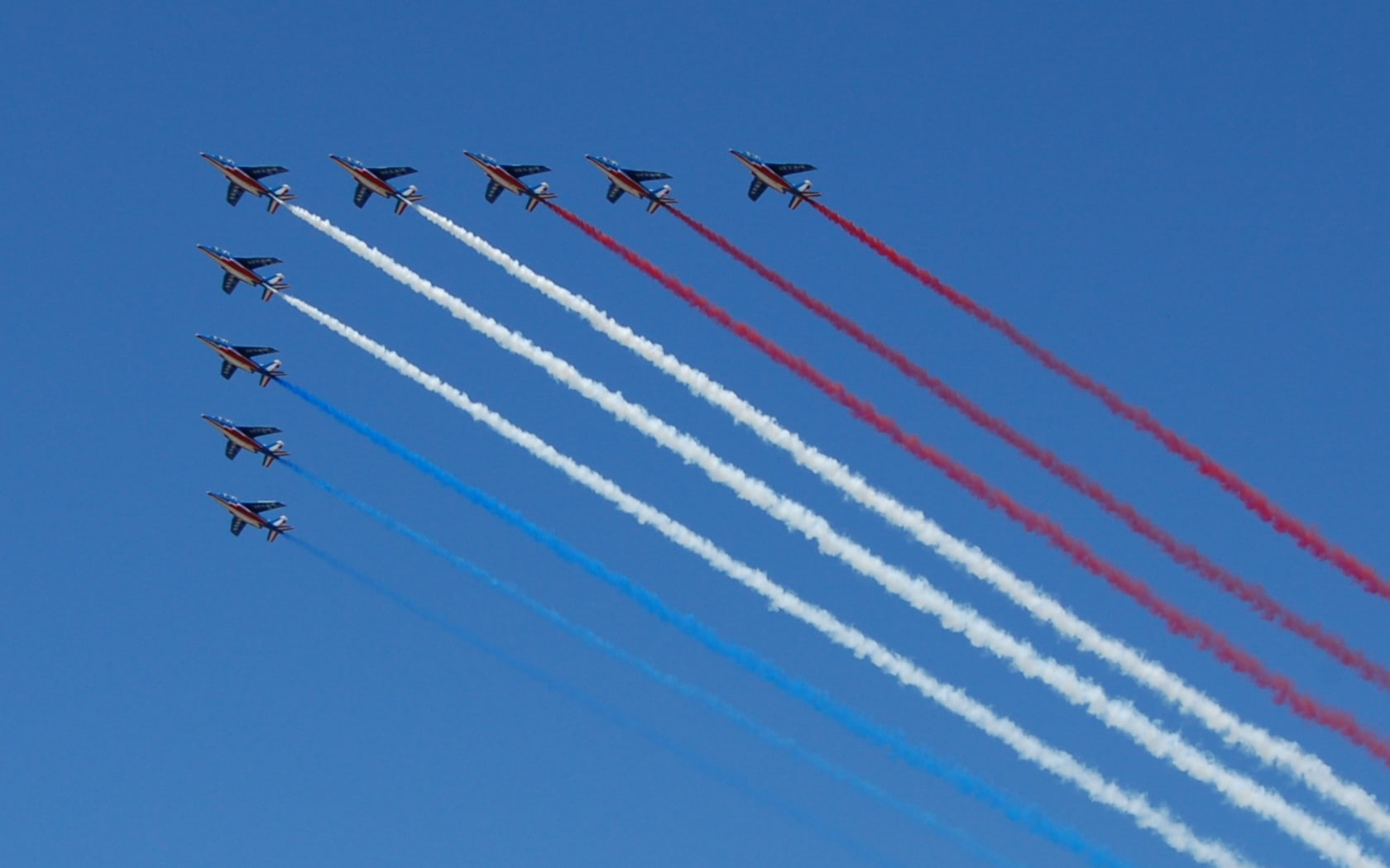 military, 720P, jets, Patrouille de France, aircraft, HD Wallpaper