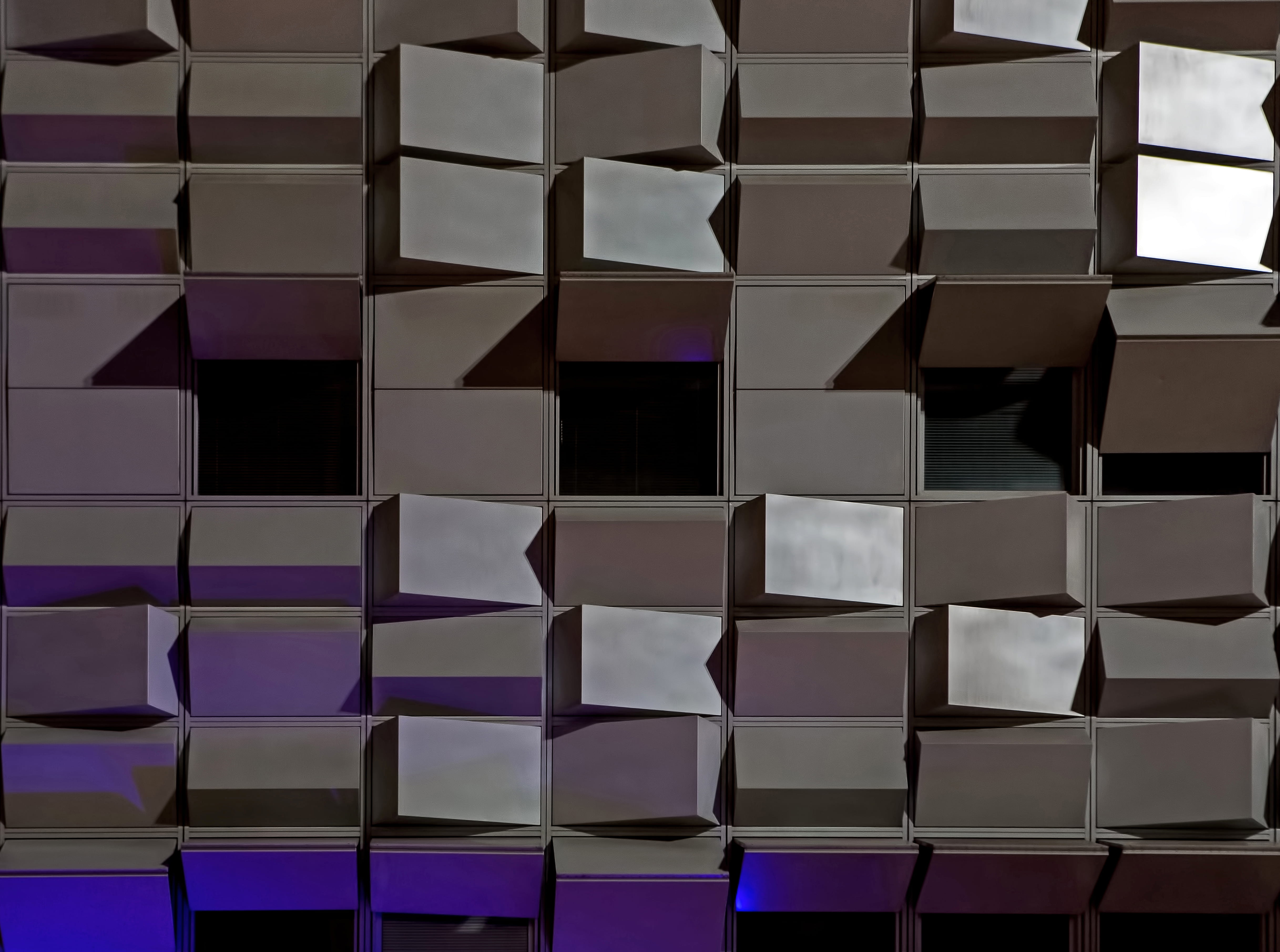 art and craft, repetition, wall - building feature, large group of objects, reflection, shape, architecture, multi colored, night, no people, wall, metal, HD Wallpaper
