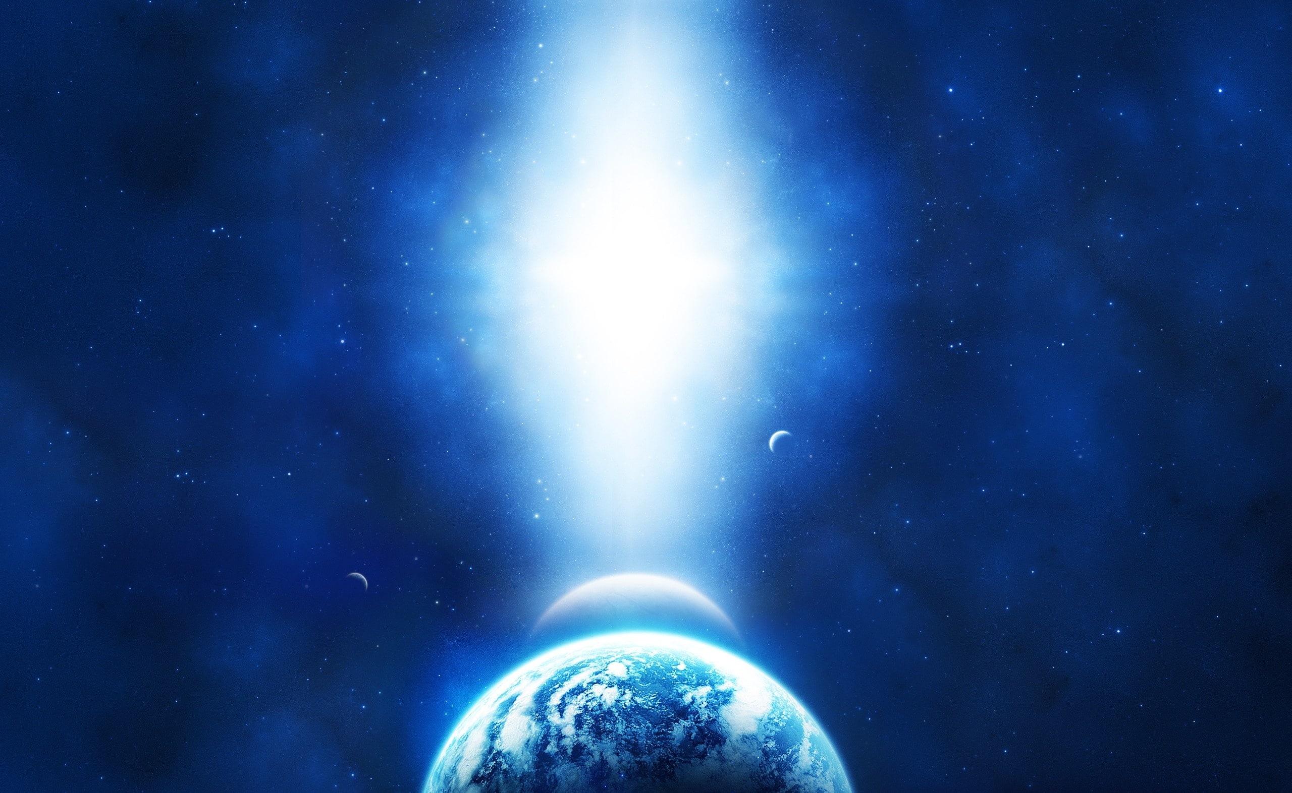 backgrounds, nature, planet earth, star - space, illustration, bright, plant, atmosphere, Planets, cloud - sky, futuristic, meteorology, planet - space, HD Wallpaper