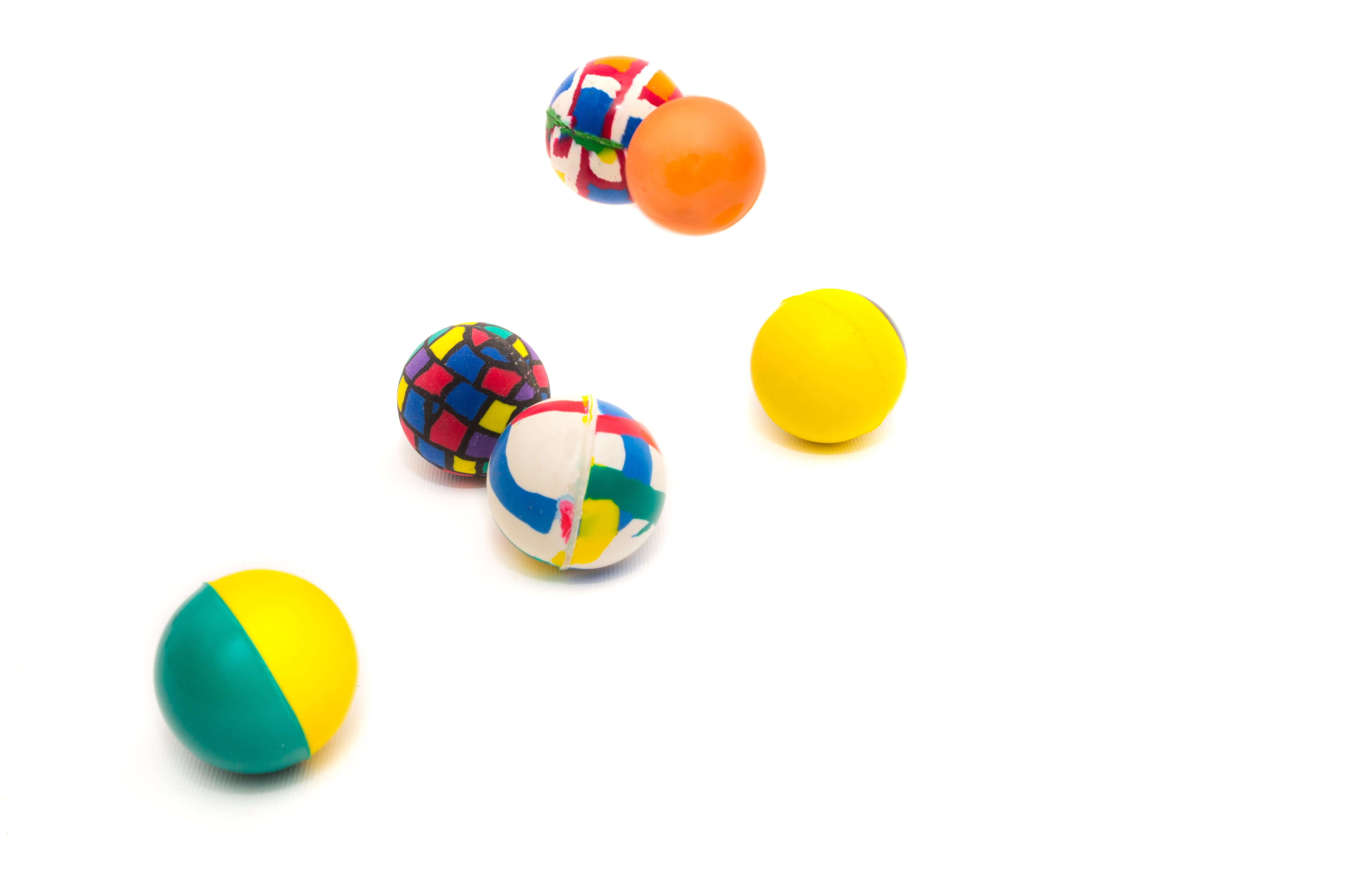 shape, variation, impact, indoors, game, close-up, multi colored, fall, yellow, pill, color, play, rubber, fun, cut out, leisure games, ball, white background, HD Wallpaper